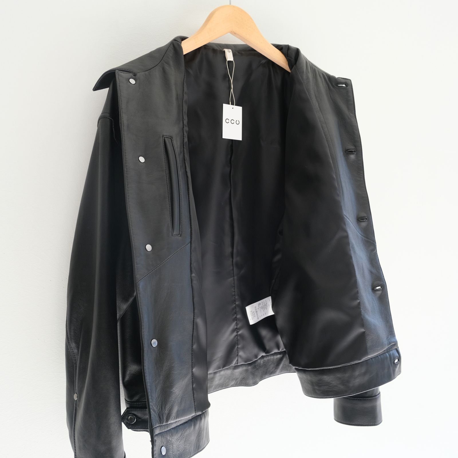 TRUCKER JACKET / ジャケット / レザージャケット / トラッカージャケット / SHEEP SKIN / 羊革 / BLACK