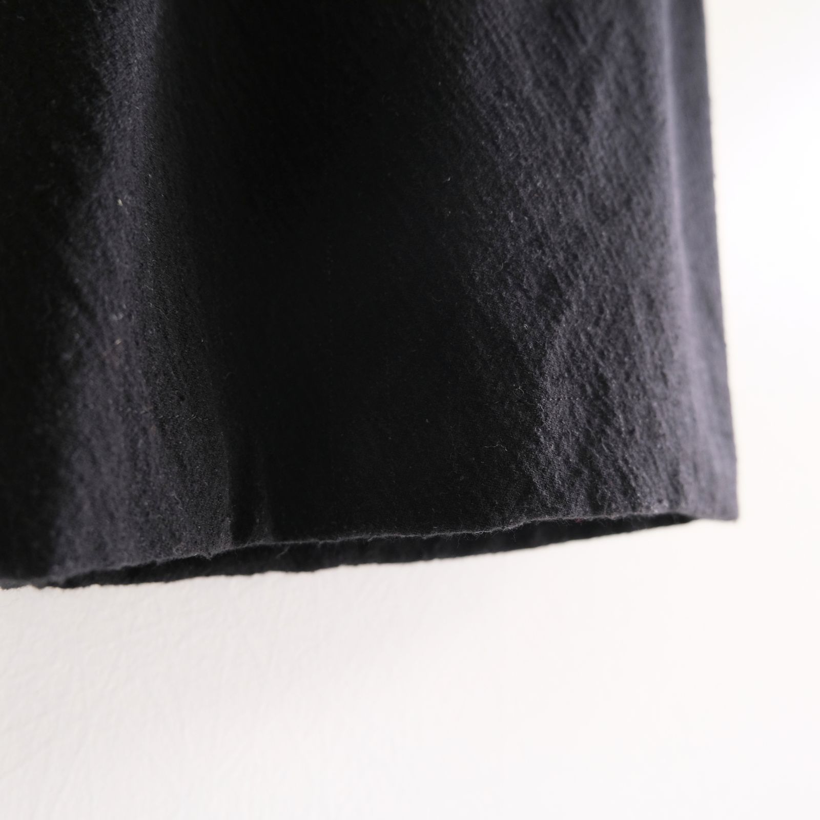 【残り1点】WASHED W/S STRIPE DRAWSTRING WIDE PANTS（BLACK）