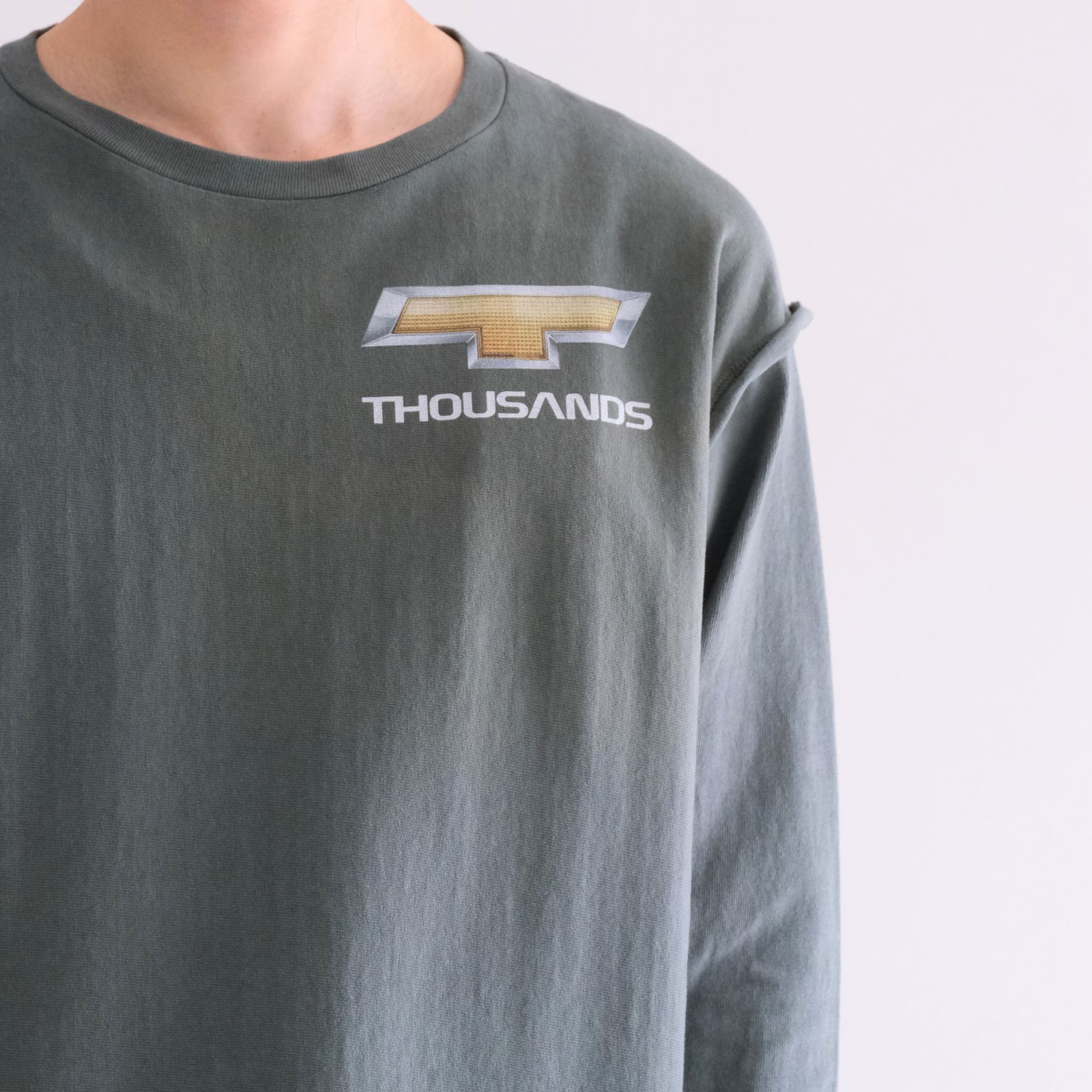 【残り1点】DETROIT LOGO CUTOFF LS TEE（FOREST GREEN）