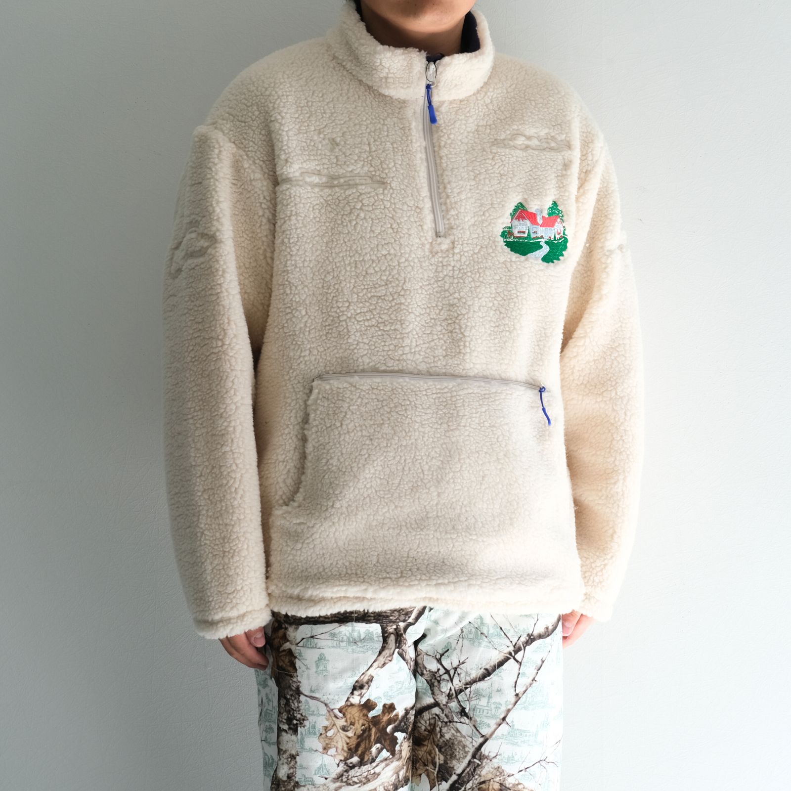 Grass Freece jacket / ジャケット / プルオーバー / フリース / Porlatec / WHITE