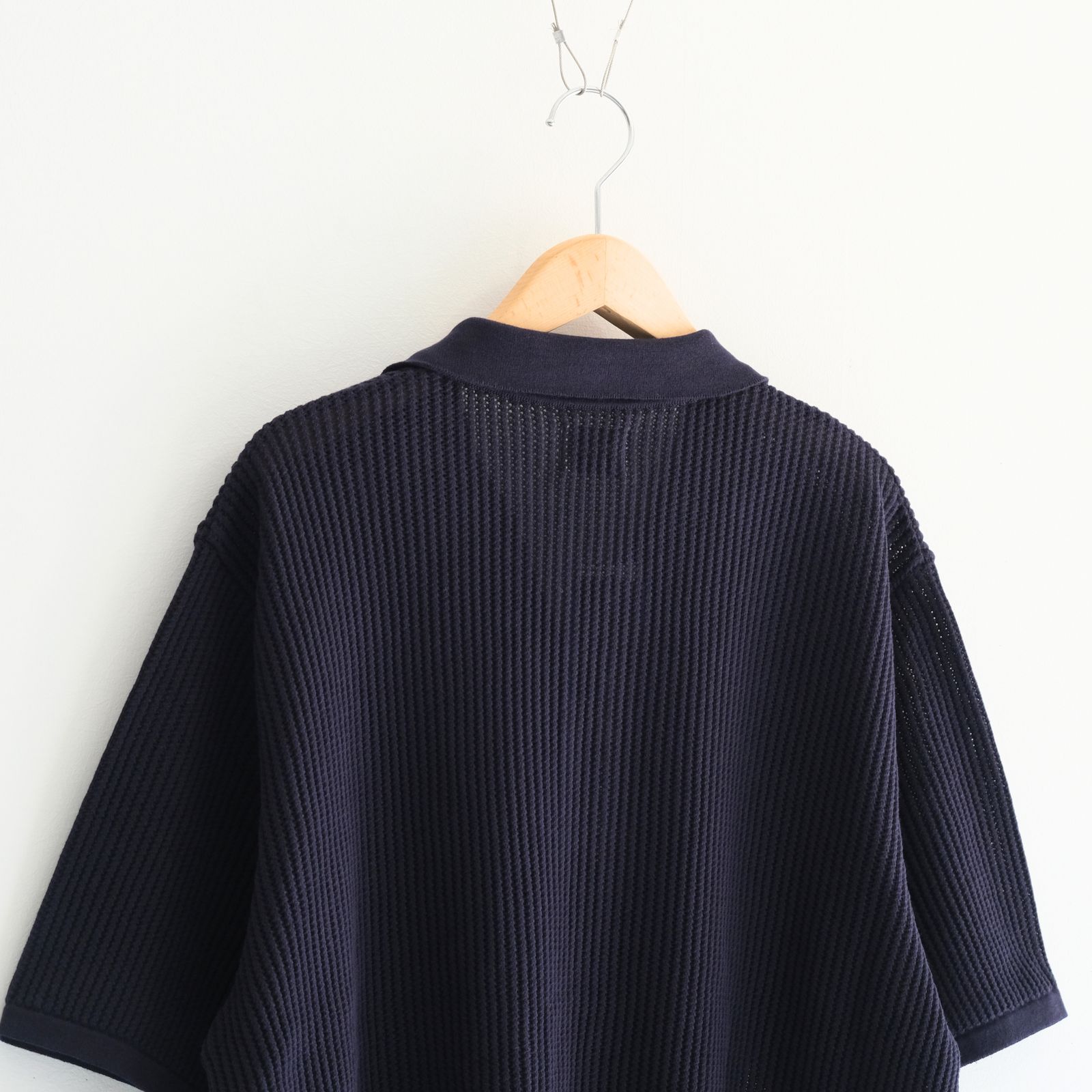 COTTON SUKASHI KNIT S/T / （NAVY）
