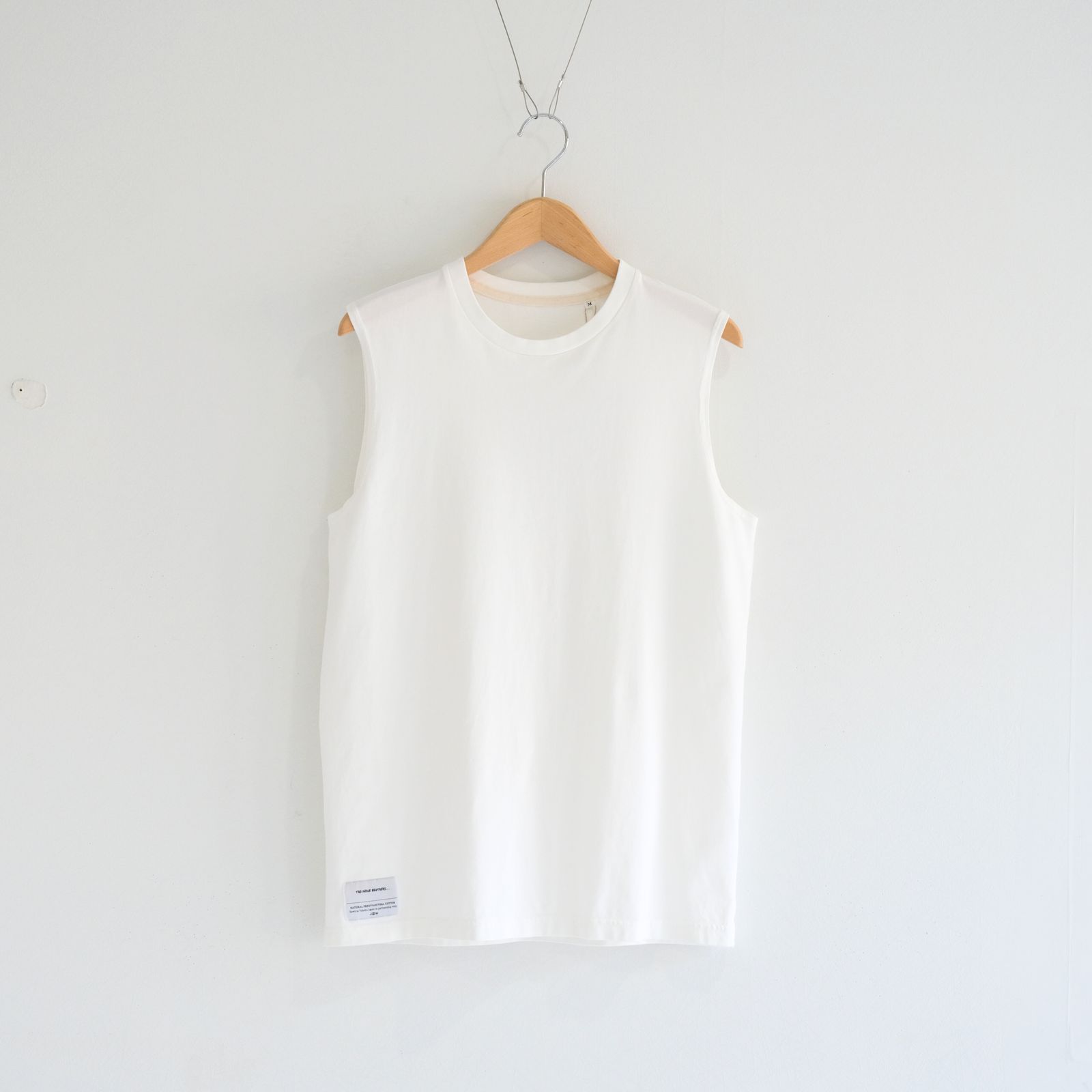 No Sleeve Top / ノースリーブ / 天然ピマコットン / WHITE
