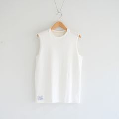 No Sleeve Top / ノースリーブ / 天然ピマコットン / WHITE
