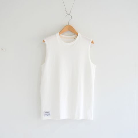 No Sleeve Top / ノースリーブ / 天然ピマコットン / WHITE