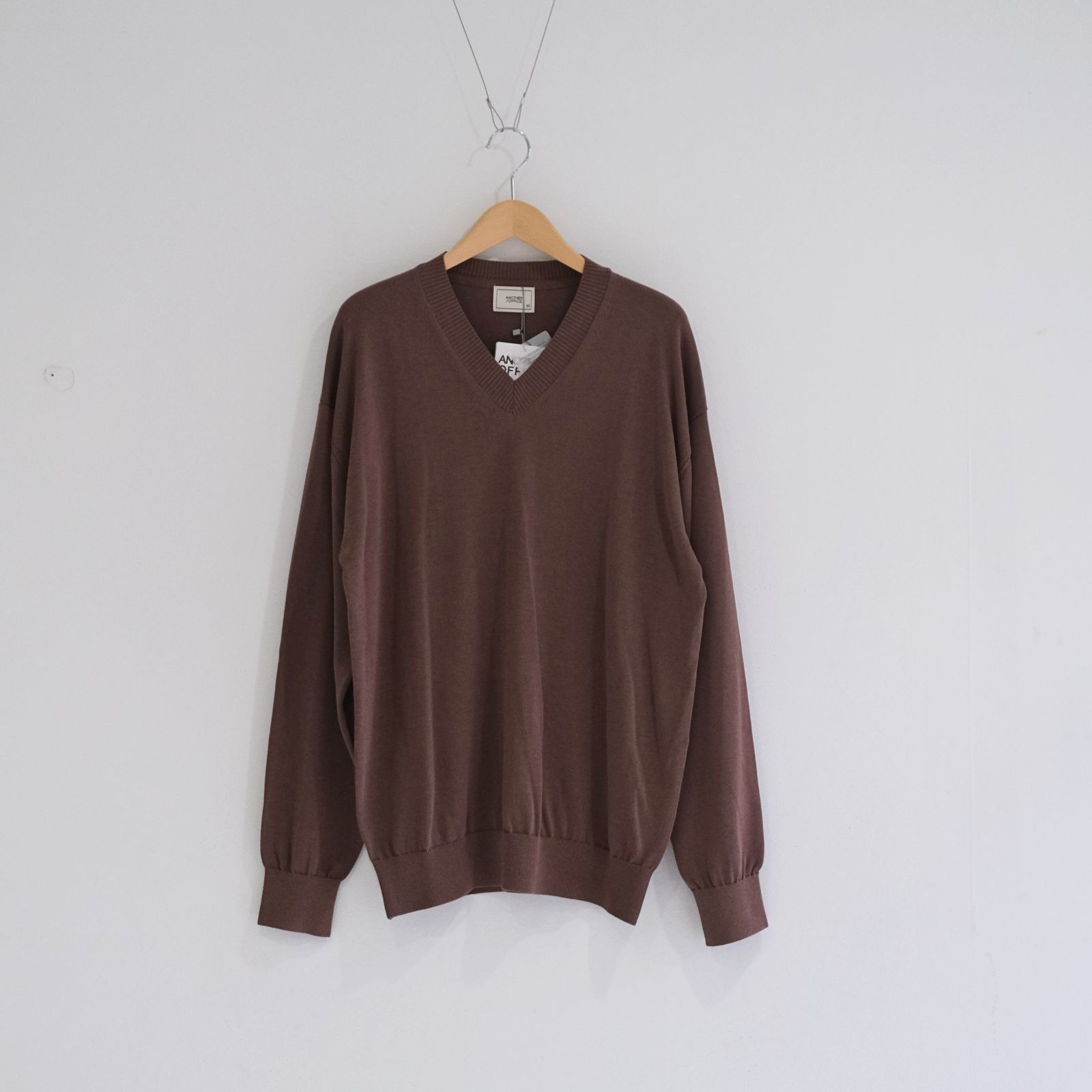 Current Silk V-neck Knit / ニット / Vネック / ブラウン
