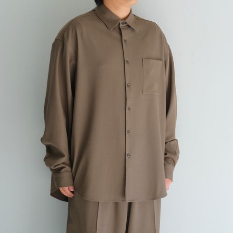 MERELY US LAZY OVERSHIRT / シャツ / 長袖 / DARK TAUPE