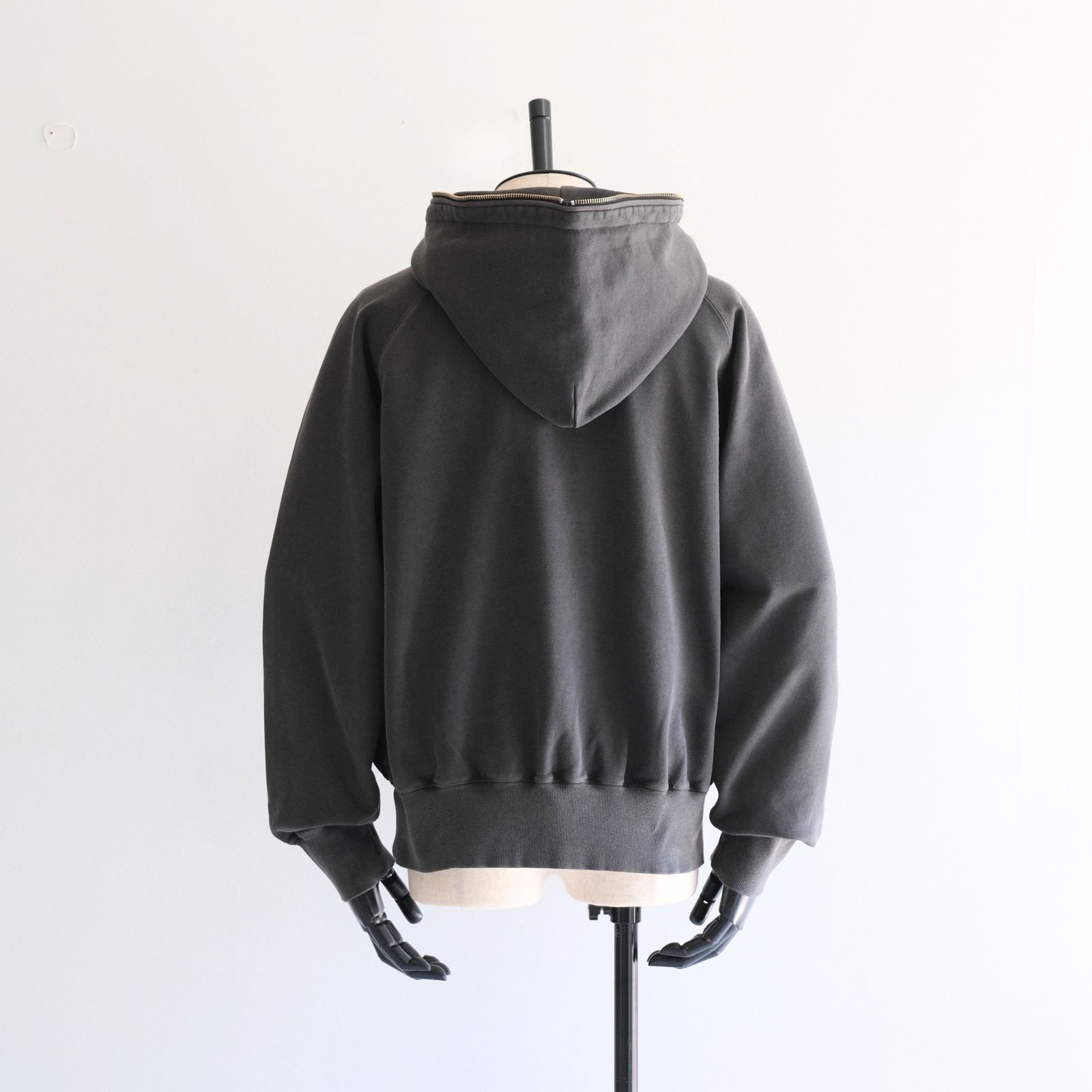 Processed Half-Zip Sweat Hoodie（Gray）