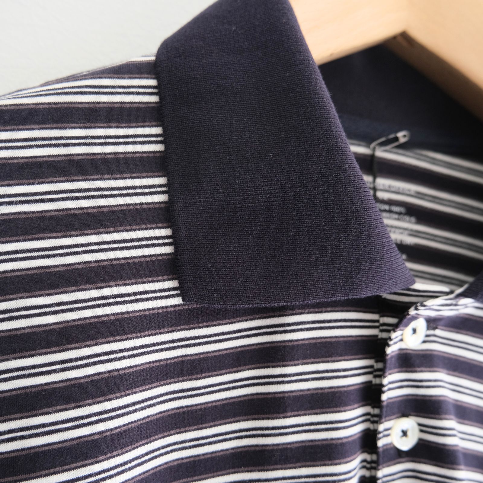 Brief Stripe Rugby TEE / ブリーフストライプラグビーTシャツ（NAVY）