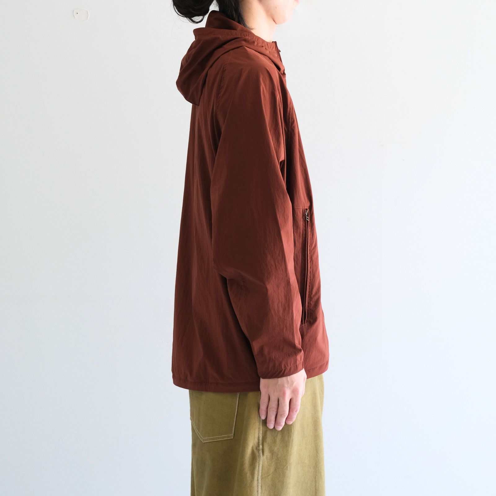 【残り1点】SHIBO NYLON SEASIDE PARKA / シボナイロンシーサイドパーカー（BROWN）