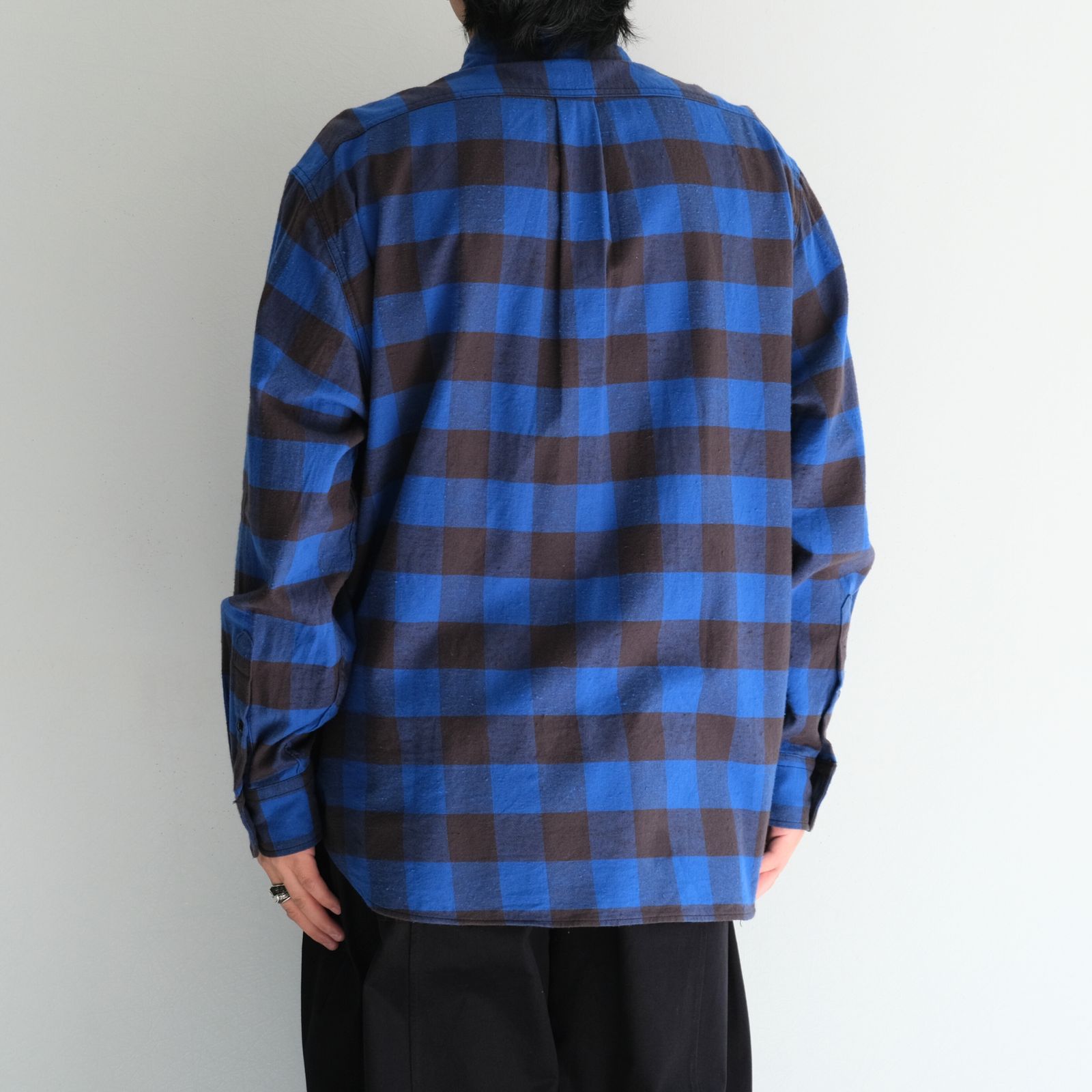 BUFFALO CHECK WORK SHIRTS ‐Cotton slub mix‐ / シャツ / バッファローチェック / Blue