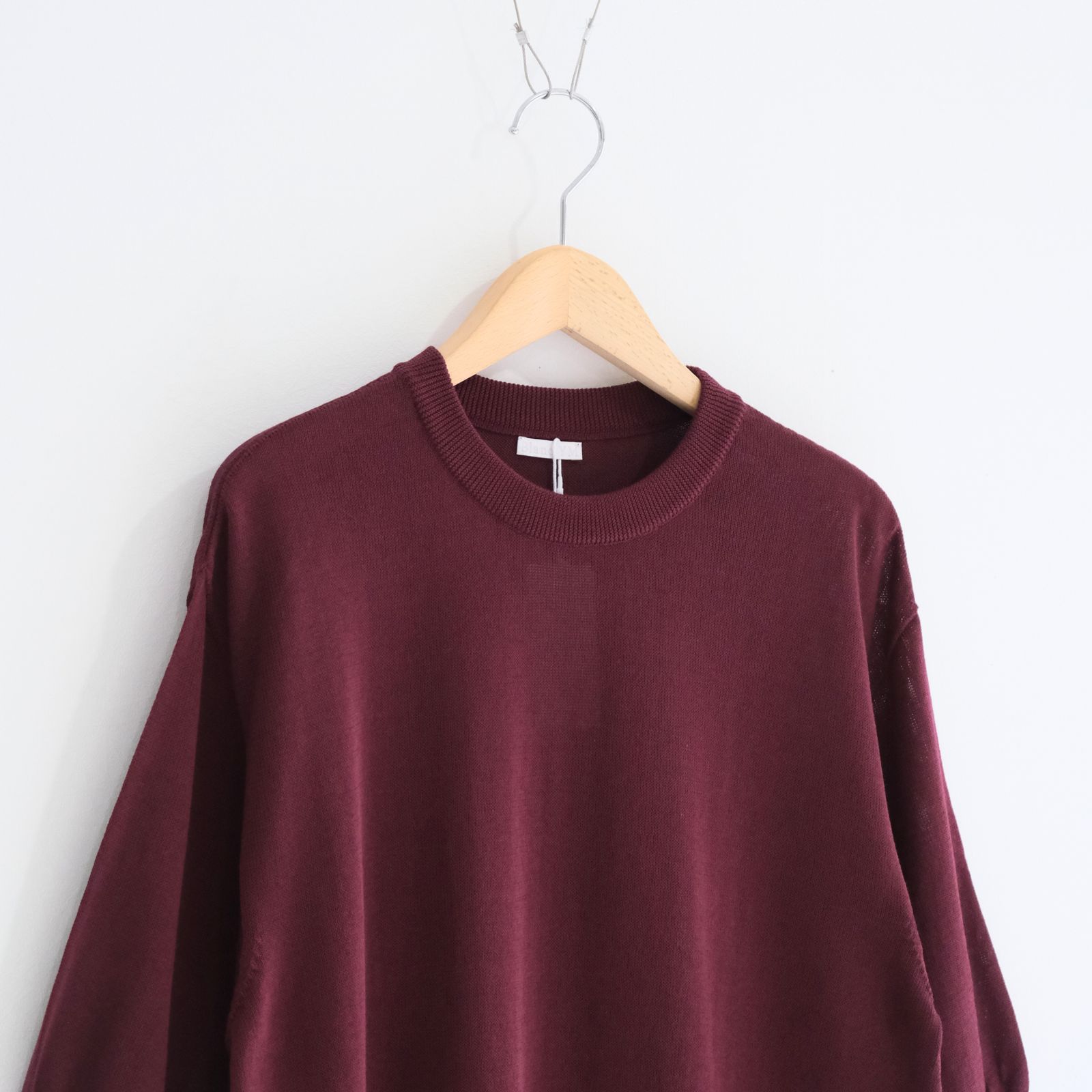 Wide knit T-Shirt / ワイド ニット Tシャツ（Burgundy）