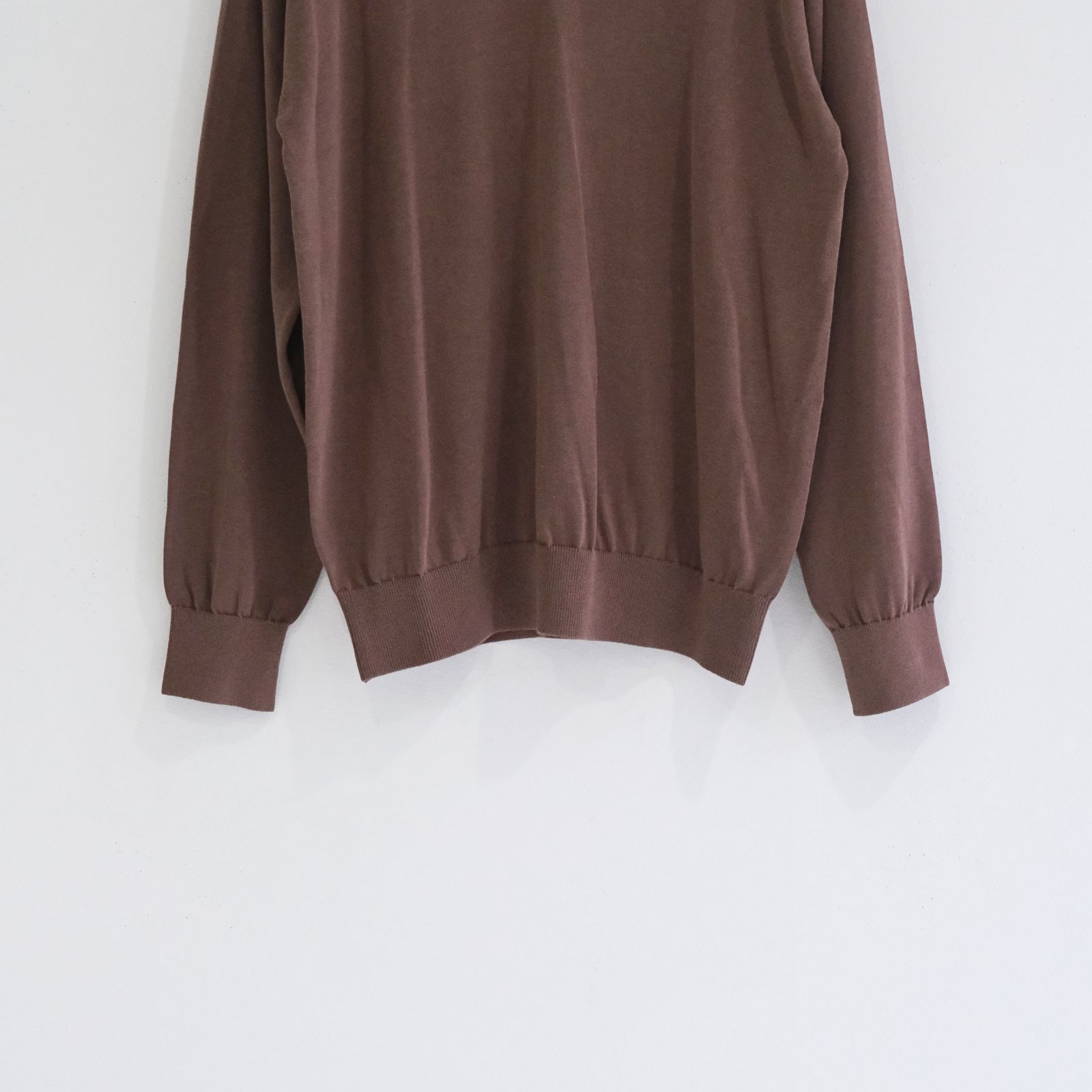 Current Silk V-neck Knit / ニット / Vネック / ブラウン