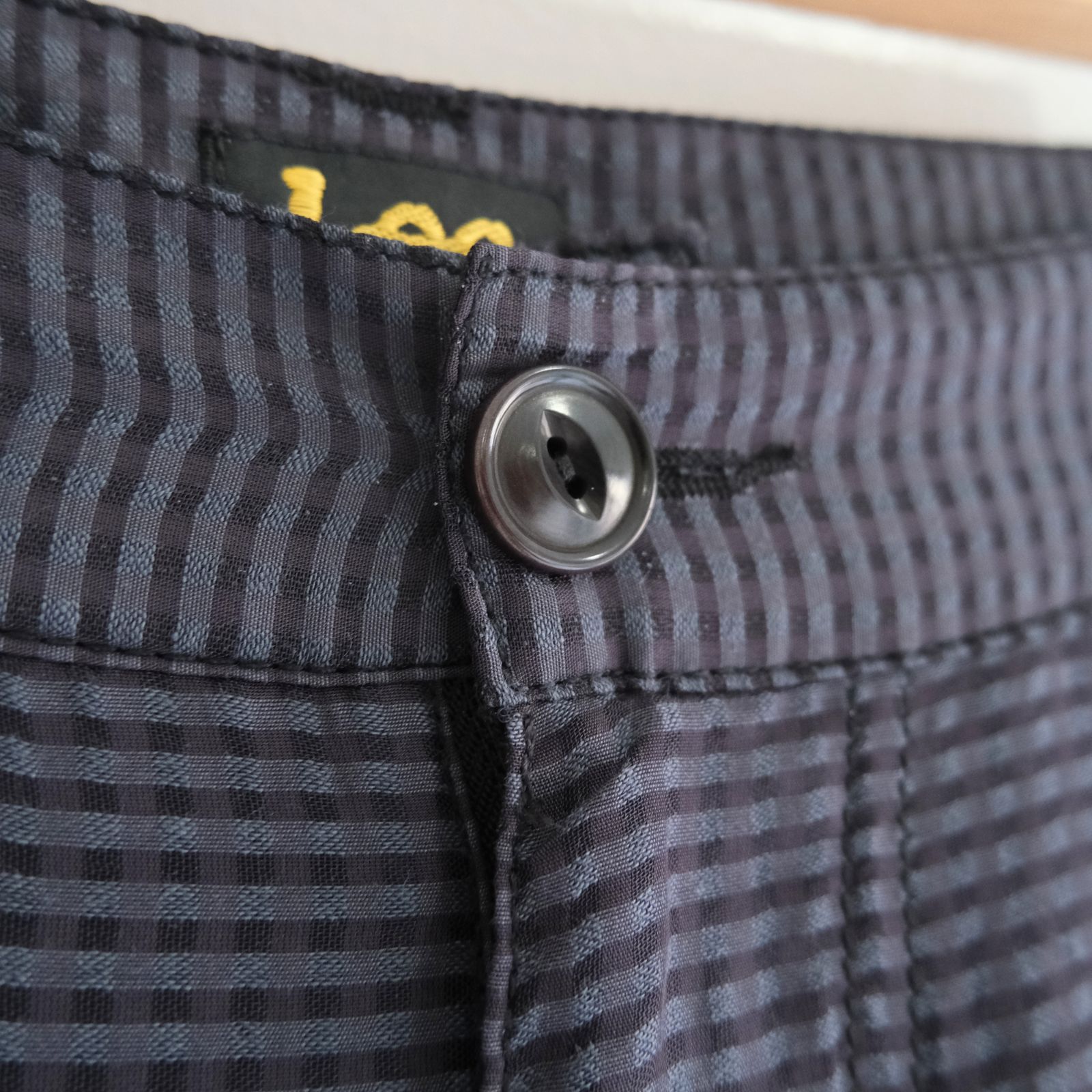 Lee / SEVEN BY SEVEN  / SHEER COWBOY PANT ‐Gingham Check Indian fabric‐ （Navy）