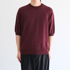 Wide knit T-Shirt / ワイド ニット Tシャツ（Burgundy）