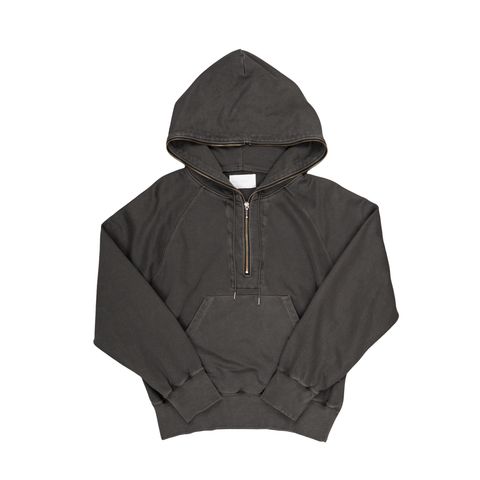 【入荷時期：2026年8-9月頃】Processed Half-Zip Sweat Hoodie / プロウセスト ハーフジップ スウェット フーディー（Gray）