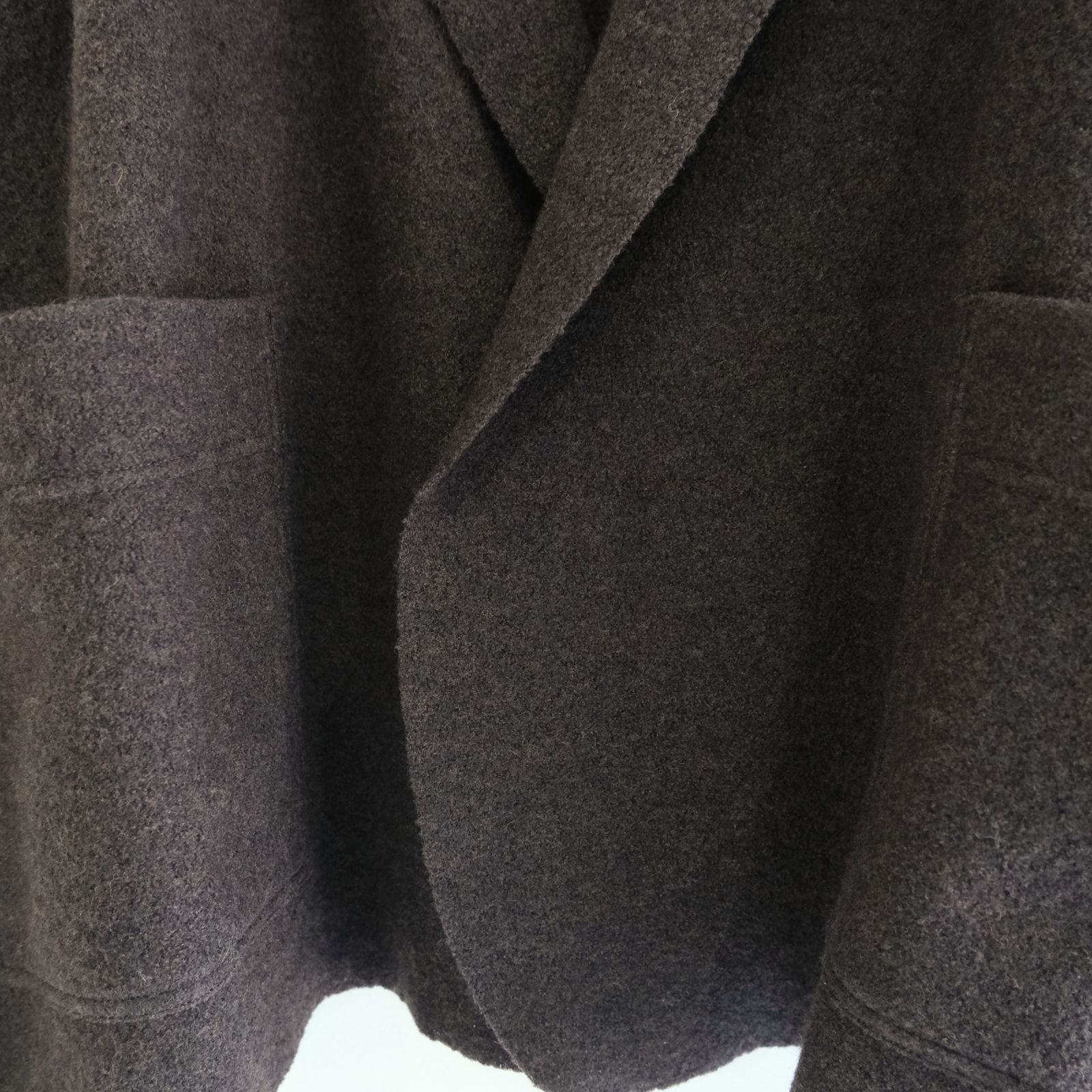 【残り1点】CARDIGAN JACKET  ‐Hard Twist Crepe Knit‐（Brown）