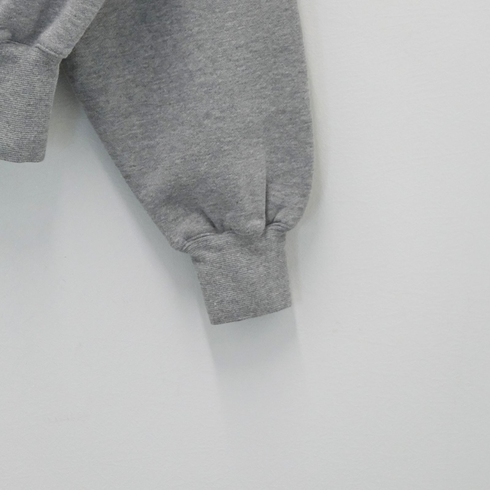 "BROTHERS" Leather × Original Supima Aging Cotton Sweat / ハーフジップ / スウェット / レザー / グレー
