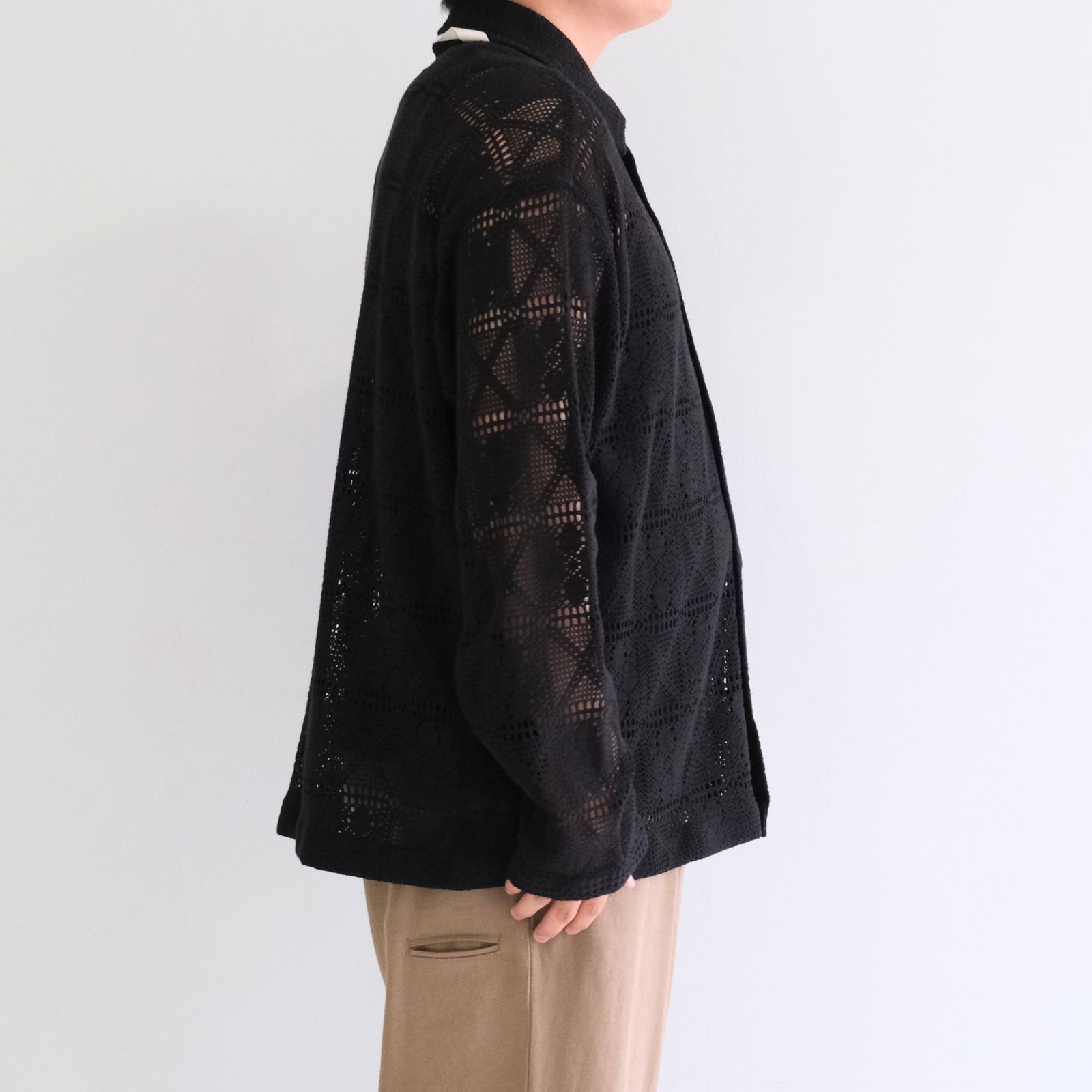 LAZY OVER SHIRKET / シャツ / レース / BLACK
