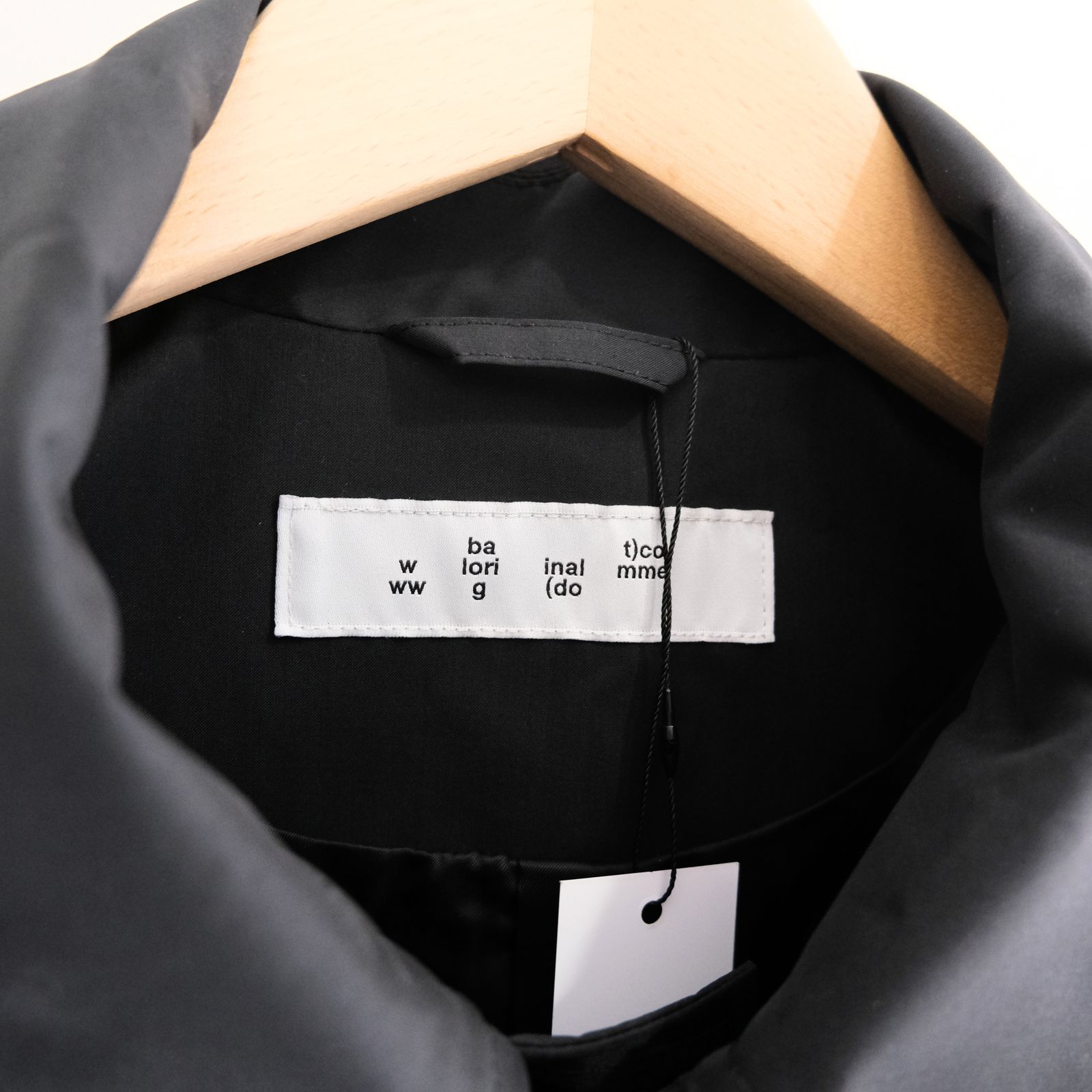 WATER RESISTANT WOOL BALMACAAN COAT（BLACK）