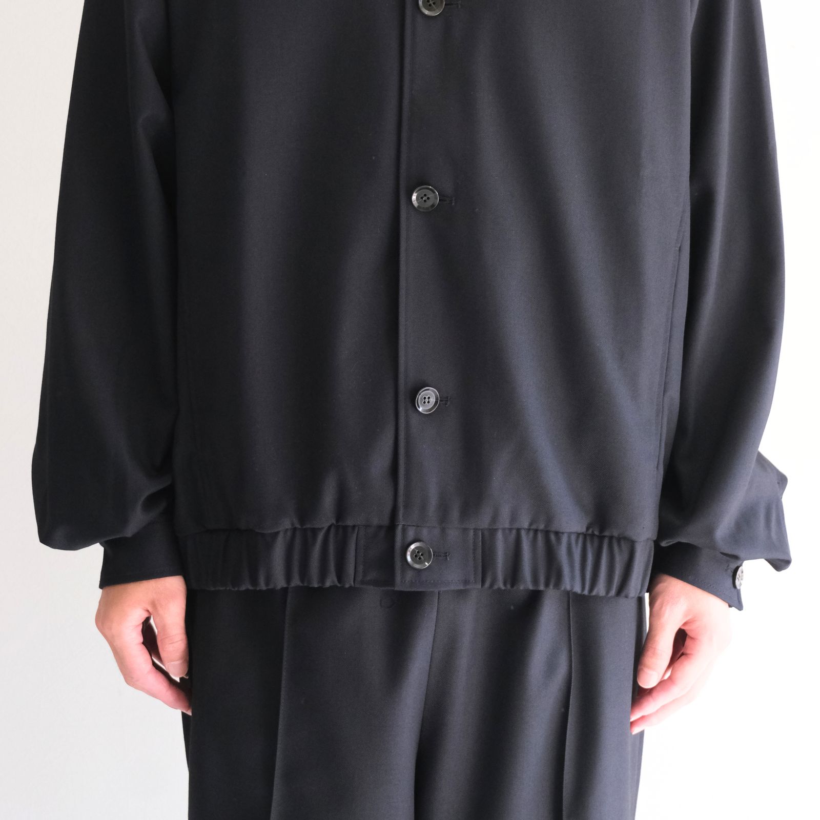 【残り1点】MESH WOOLEN RAGLAN BLOUSON（LIBERTY NAVY）