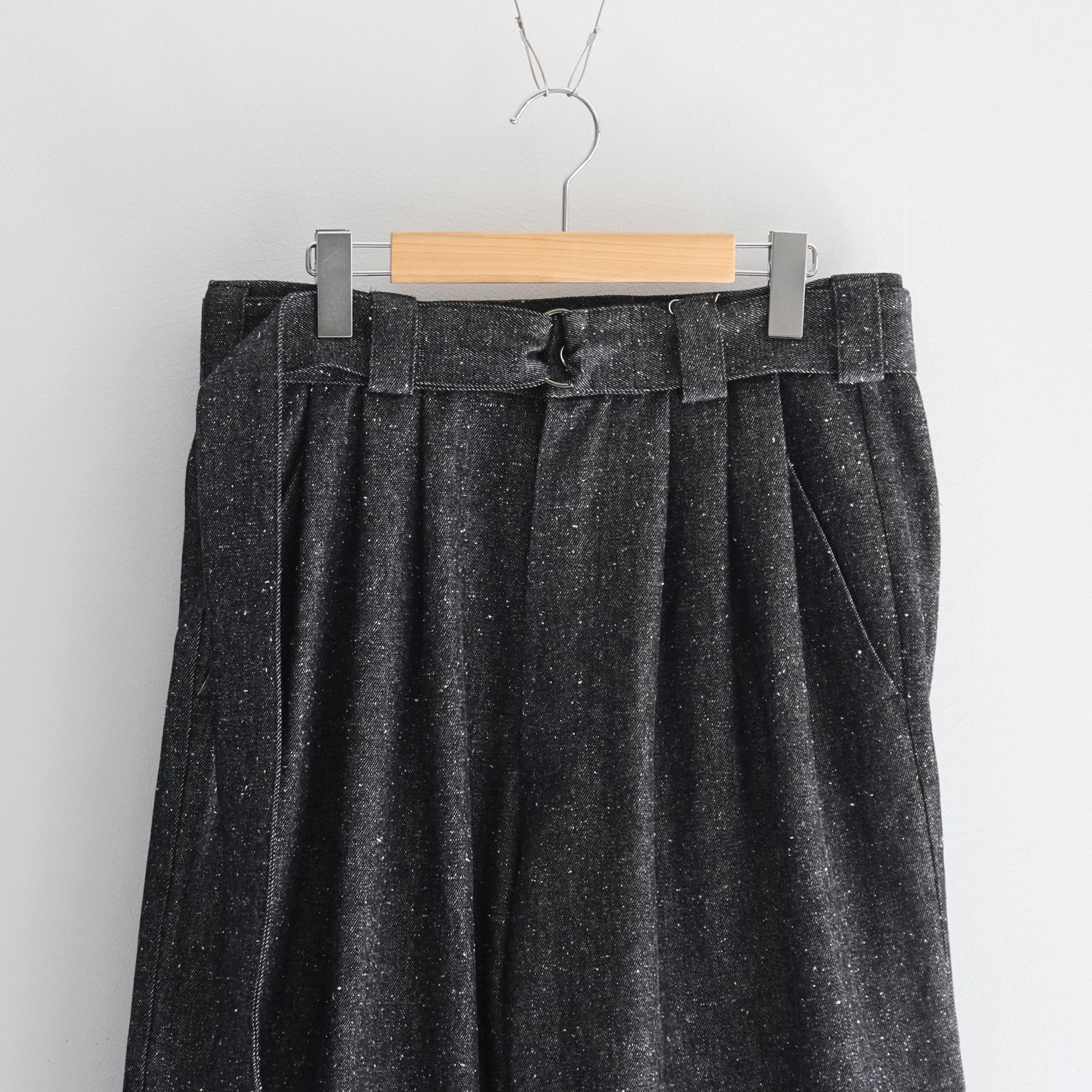 Silk Denim Wide Pants / デニム / シルク / コットン / BLACK