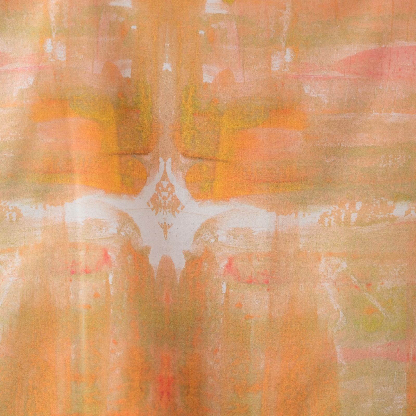 "ESSENTIAL".02 Graphic Printed Scarf / スカーフ / ORANGE