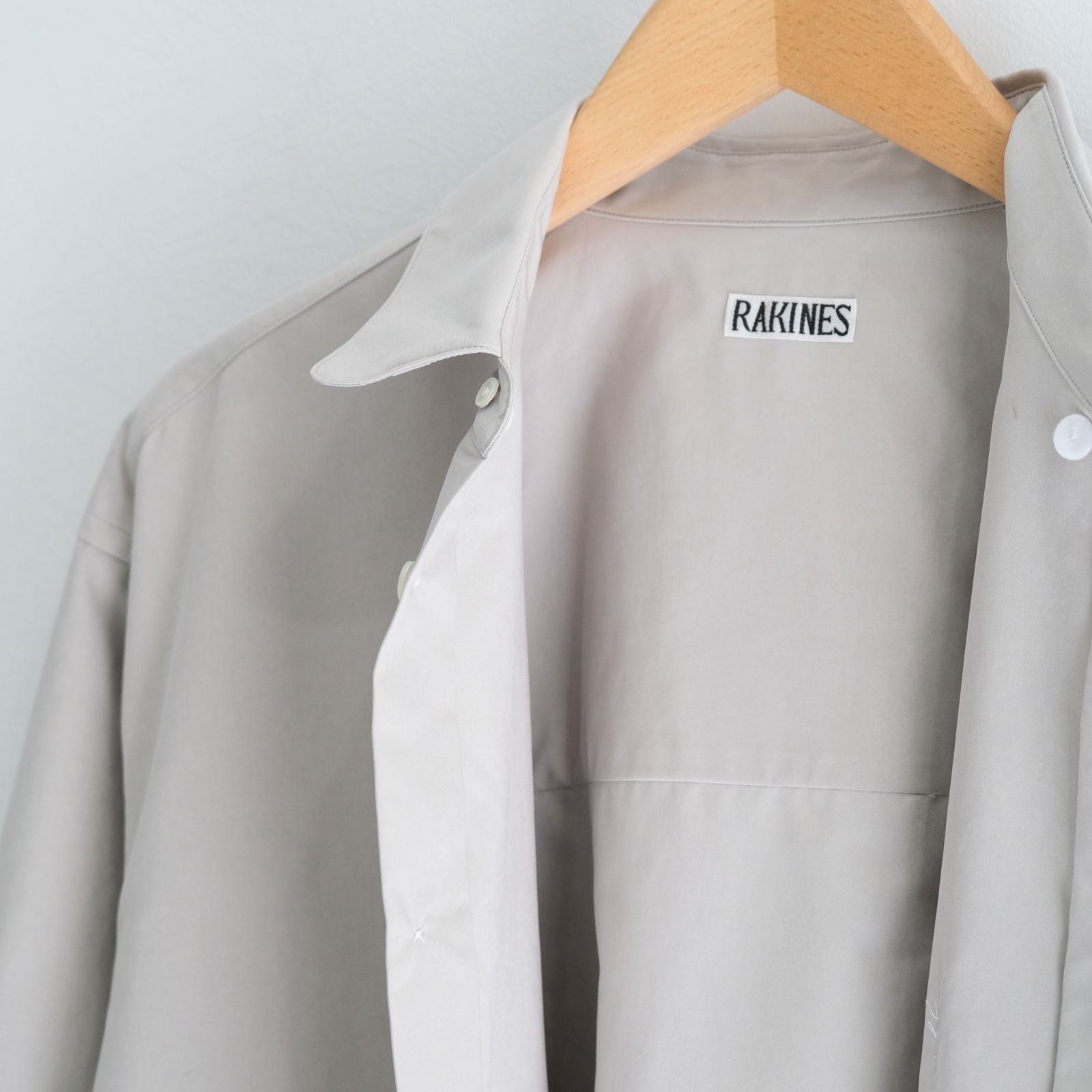 Peach back twill - Rob / シャツ / ポリエステル / ナイロン / Oyster beige