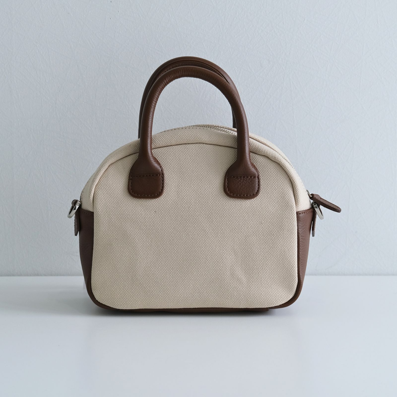 S.DOME CANVAS & LEATHER BOSTON BAG SMALL / ボストンバッグ / BROWN