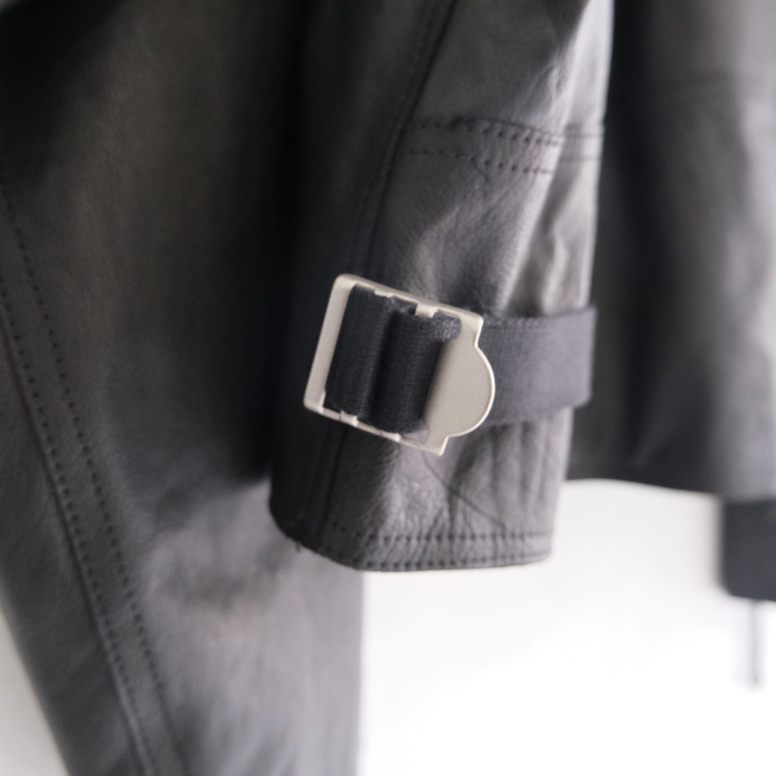 COW SKIN BAGGY RIDER JACKET / SandWaterr × CCU / ジャケット / レザージャケット / ライダース / COW SKIN / 牛革 / BLACK