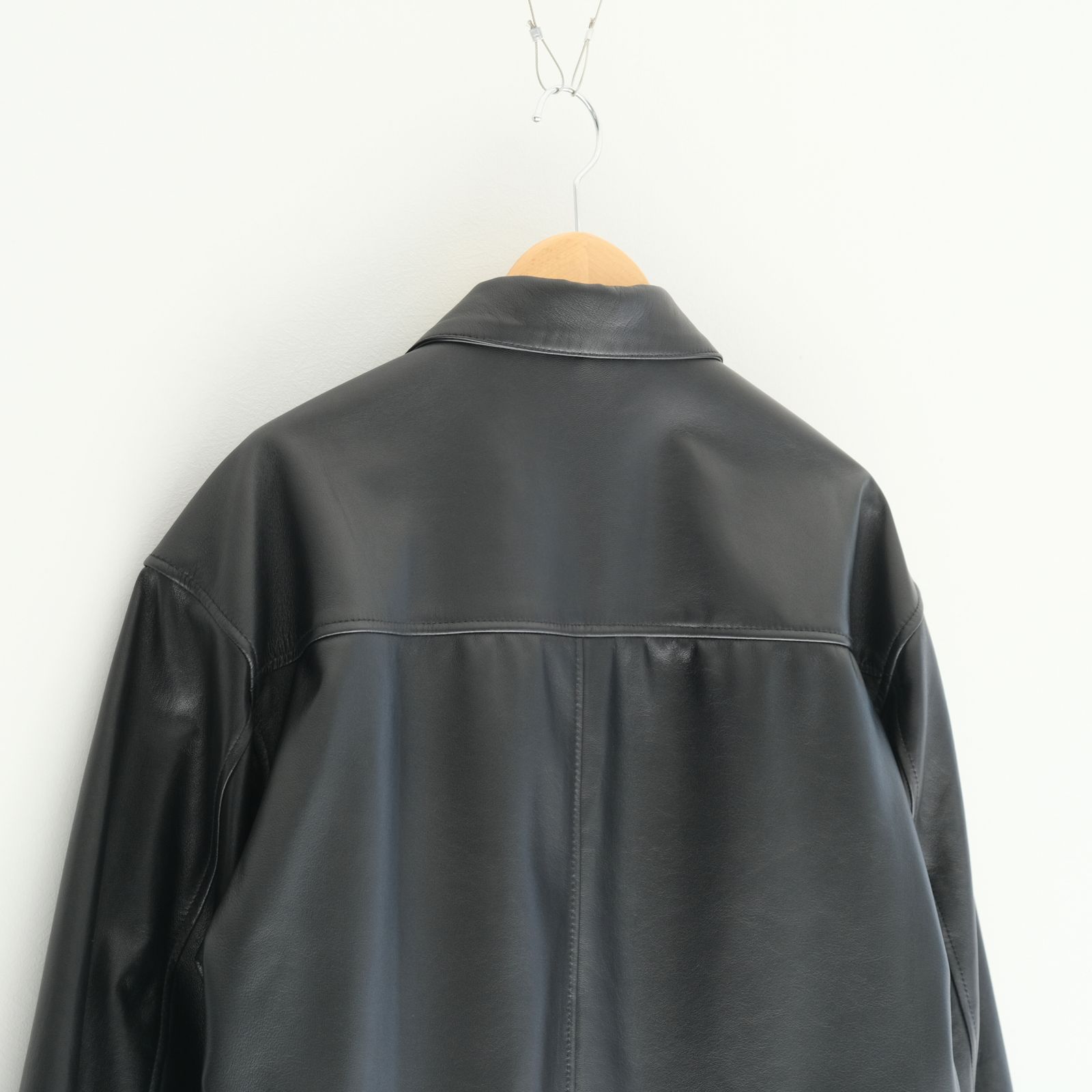 TRUCKER JACKET / ジャケット / レザージャケット / トラッカージャケット / SHEEP SKIN / 羊革 / BLACK