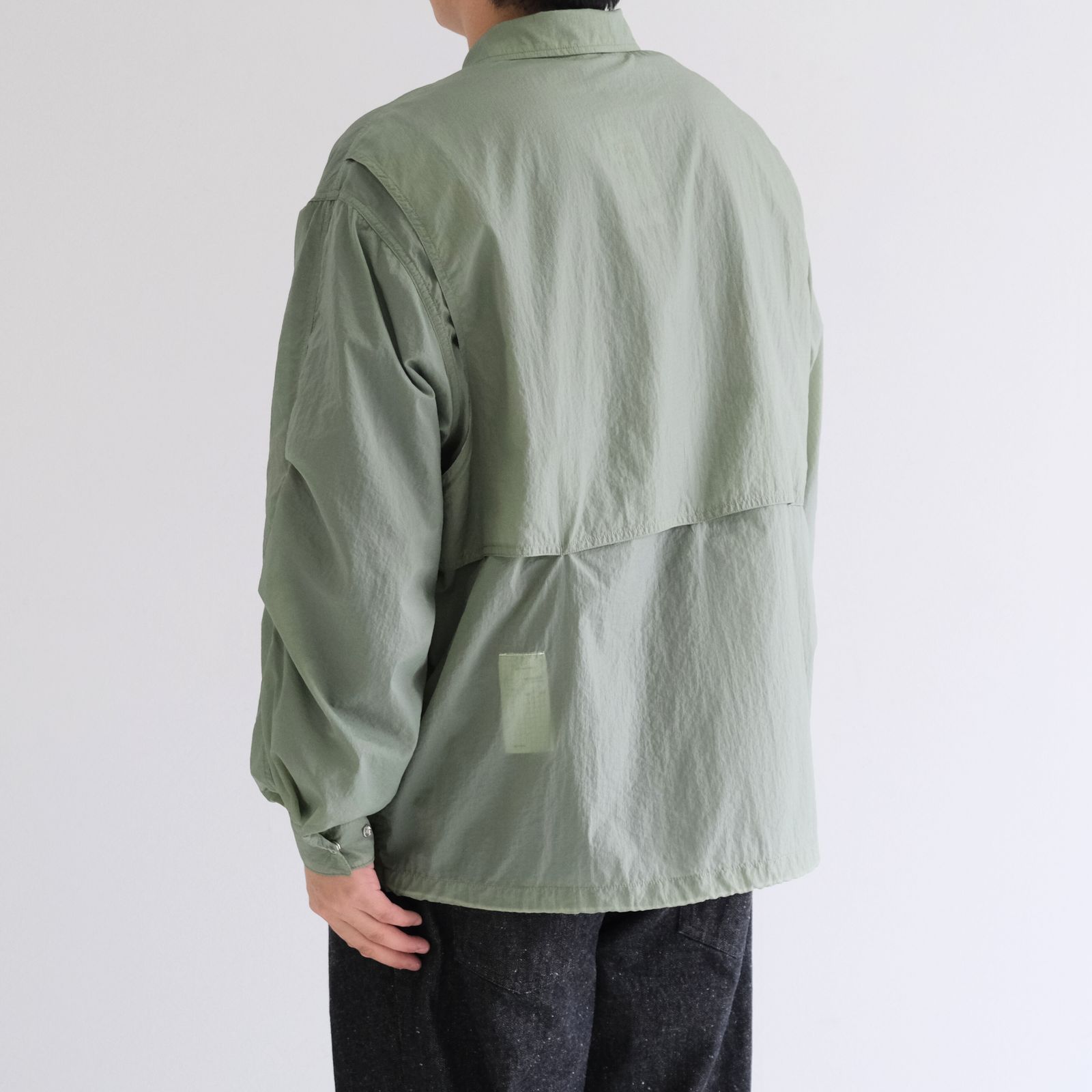 Photographer L/S Shirt Jacket / シャツジャケット / ナイロン / Light Green
