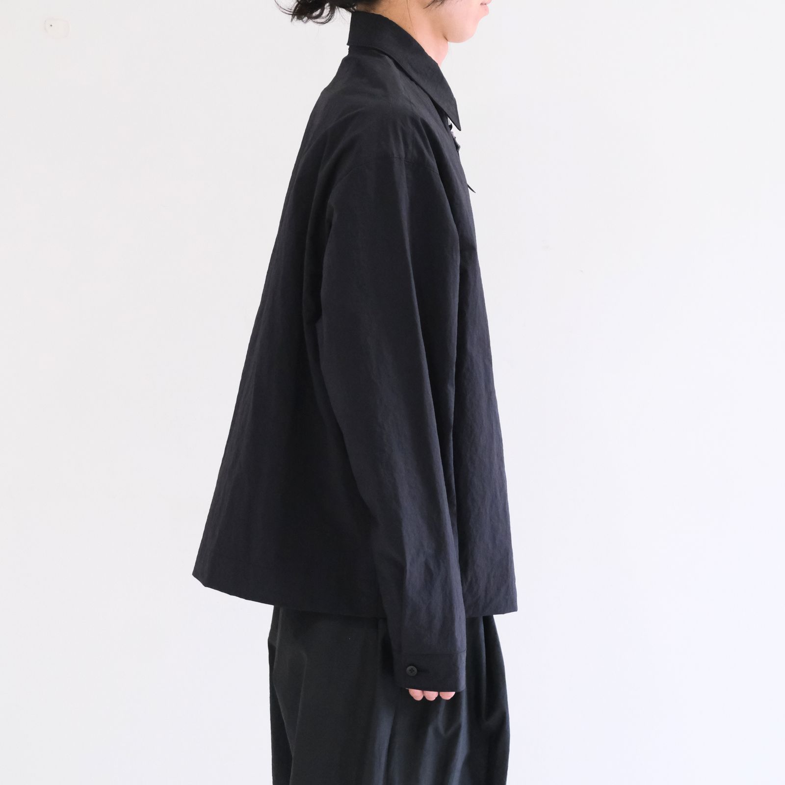 【残り1点】Stitch Shirts Blouson / ステッチシャツブルゾン（BLACK）