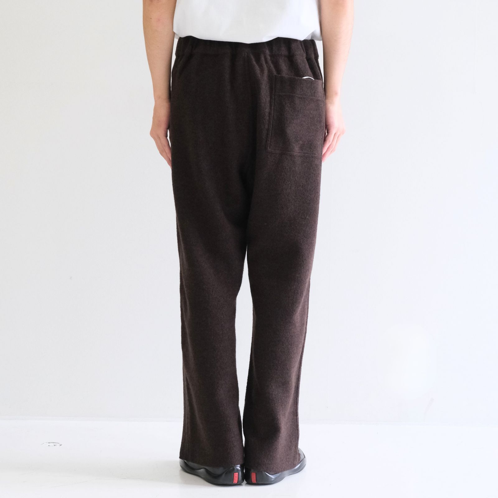 【残り1点】KNIT PANTS ‐Hard Twist Crepe‐（Brown）