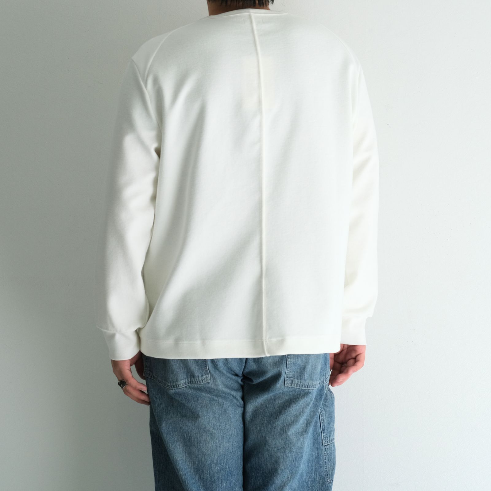 Organic cotton pile - Wim / ヘンリーネック / ロンT / Off white