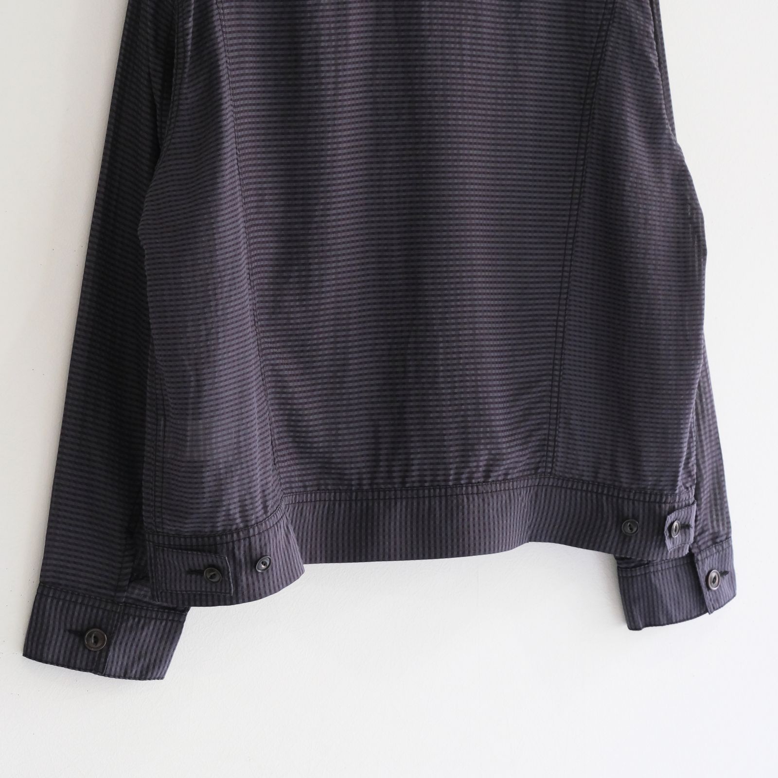 Lee / SEVEN BY SEVEN / SHEER COWBOY JACKET ‐Gingham Check Indian fabric‐ （Navy）