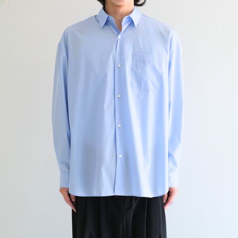 Broad Cotton Wide Shirts（Sax Blue）