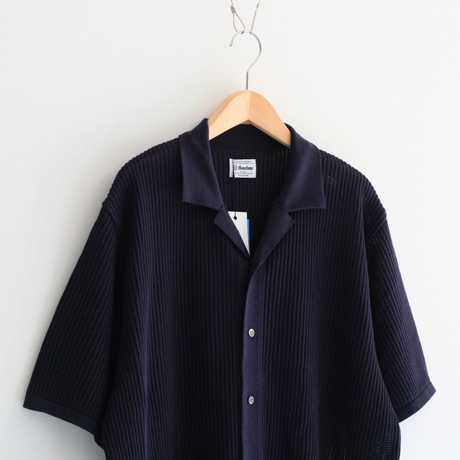 COTTON SUKASHI KNIT S/T / （NAVY）