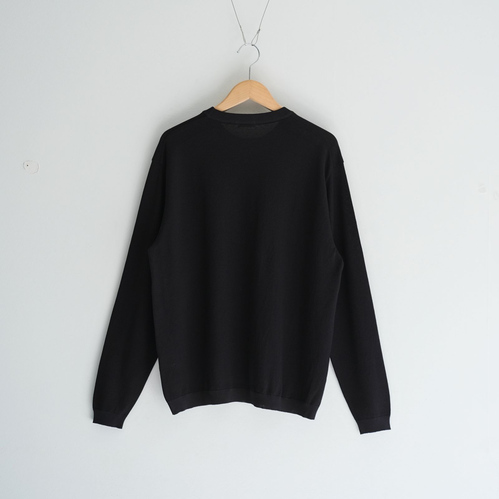 TWISTED COTTON KNIT PULLOVER / ニット / コットン / BLACK