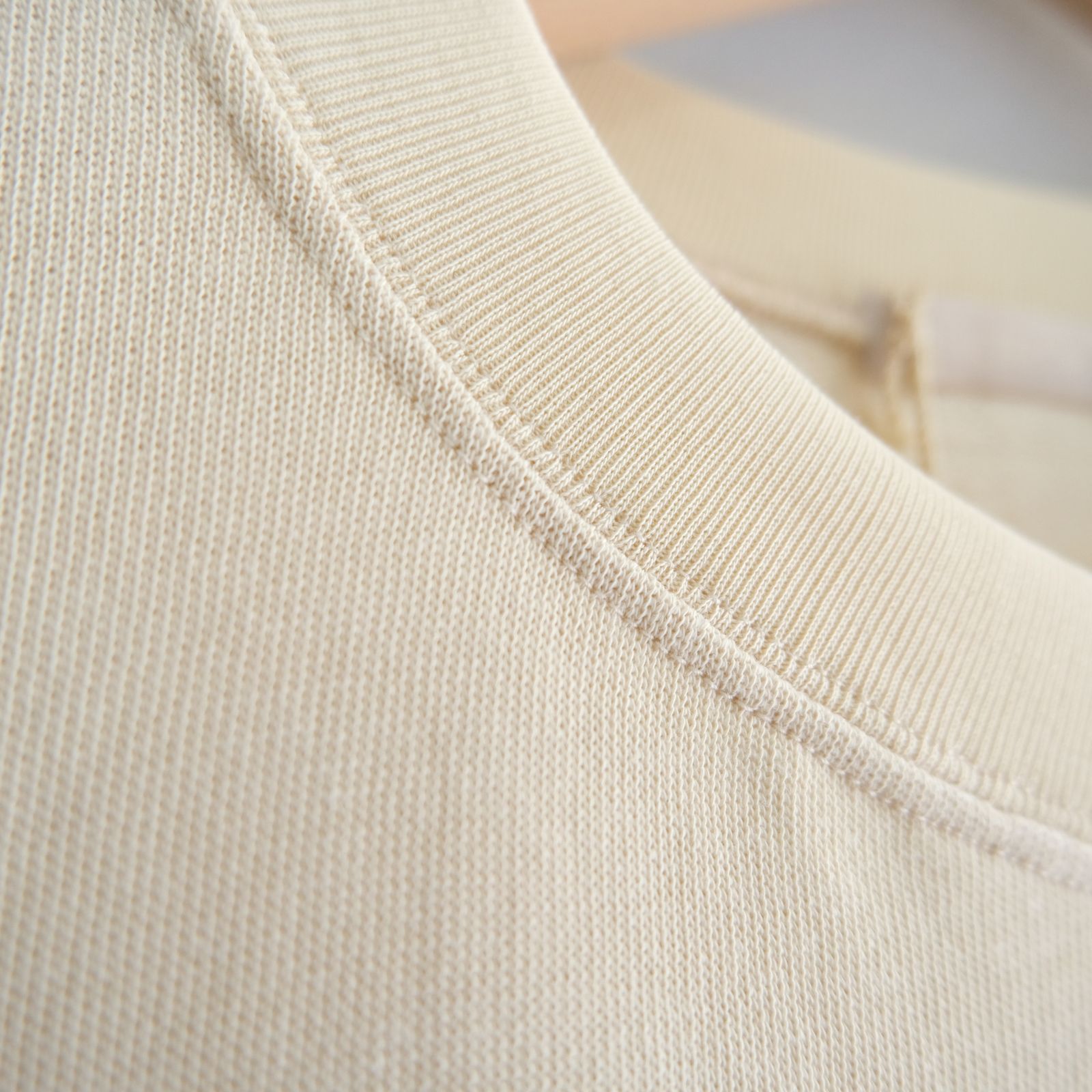 SOFT DRY SHORT LOOP TERRY SWEAT TEE （YELLOW BEIGE）