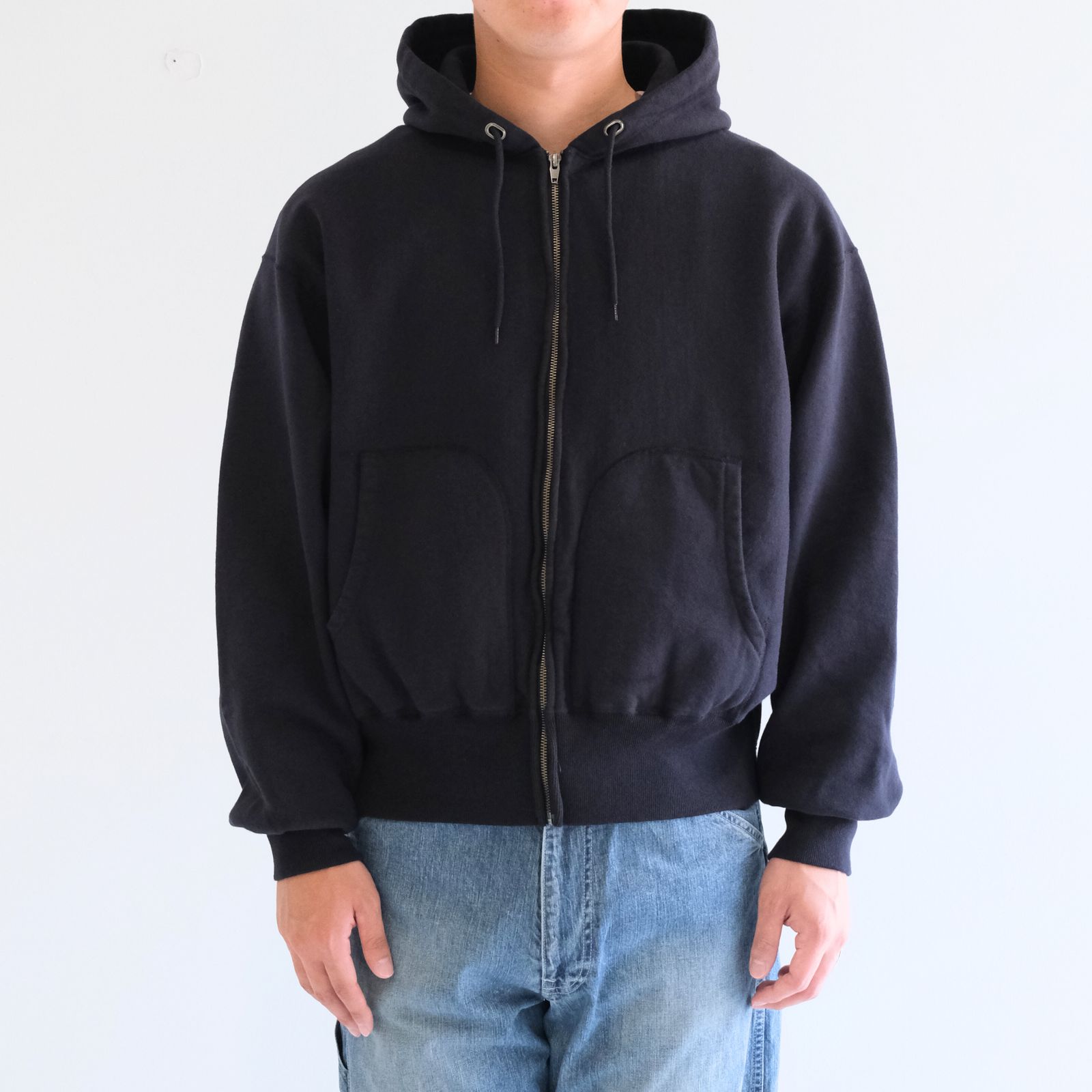 ZIP UP PARKA / ジップアップパーカー / BLACK
