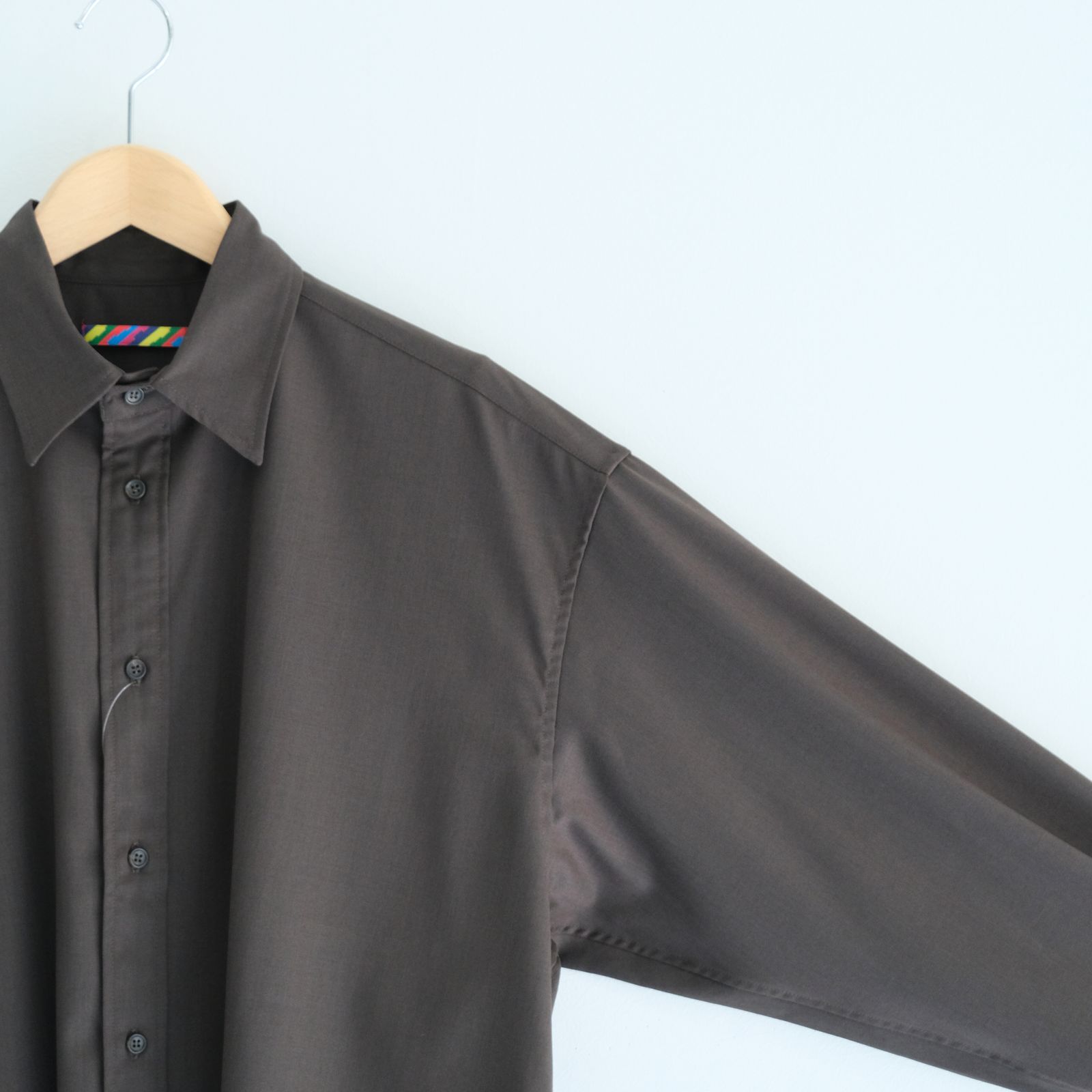 WOOL-POLY STANDARD SHIRT / シャツ / BROWN
