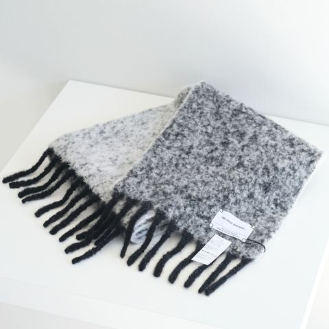 Two Colour Woolly Scarf / マフラー / アルパカ / Black / White
