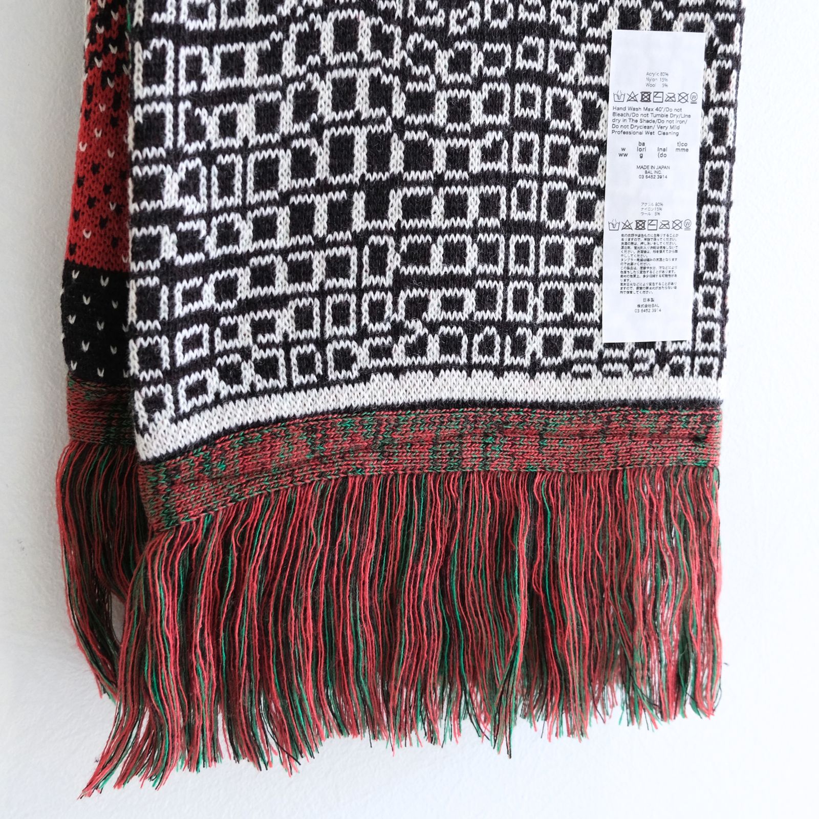 JACQUARD KNIT SOCCER SCARF（MULTI）