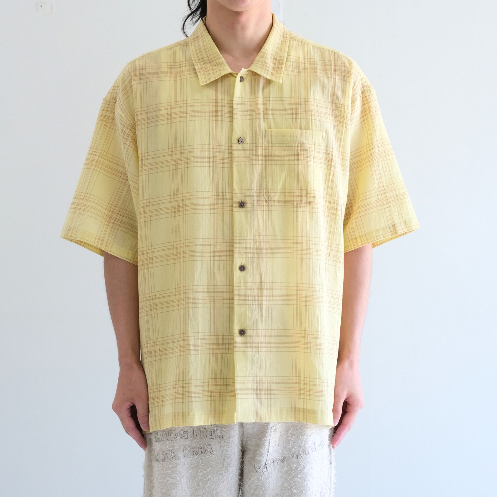 "MERCED" Sheer Through Shirt （YELLO）