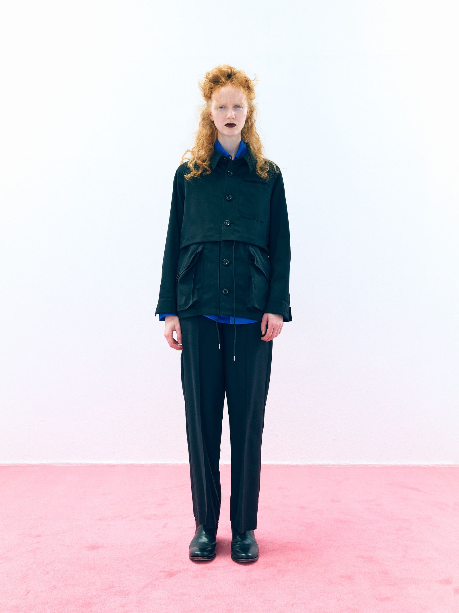 Layered Military Coat（Black）