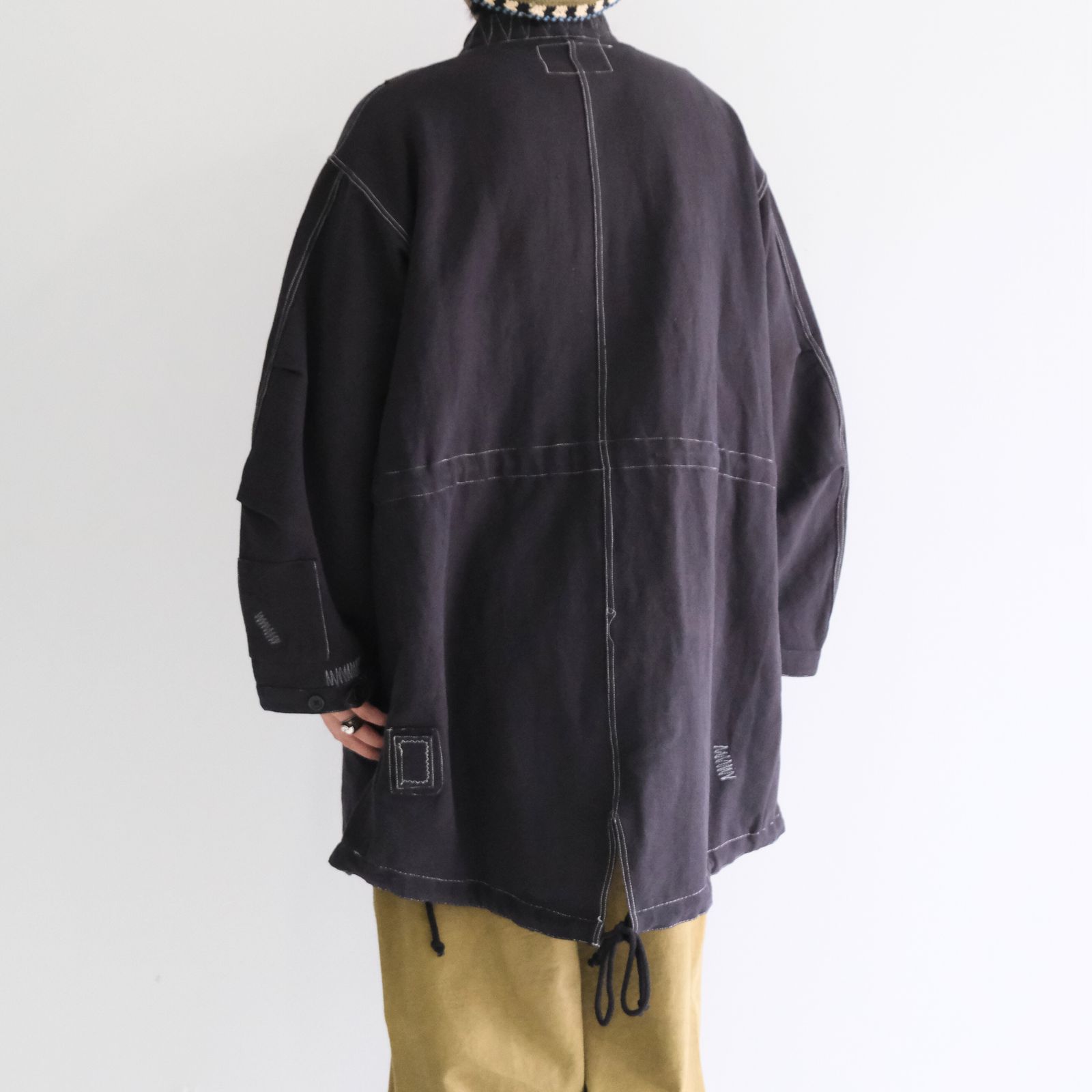BRAMBLE PARKA / コート / フィッシュテールパーカー/ コットン / Wonky-Wear / BLACK