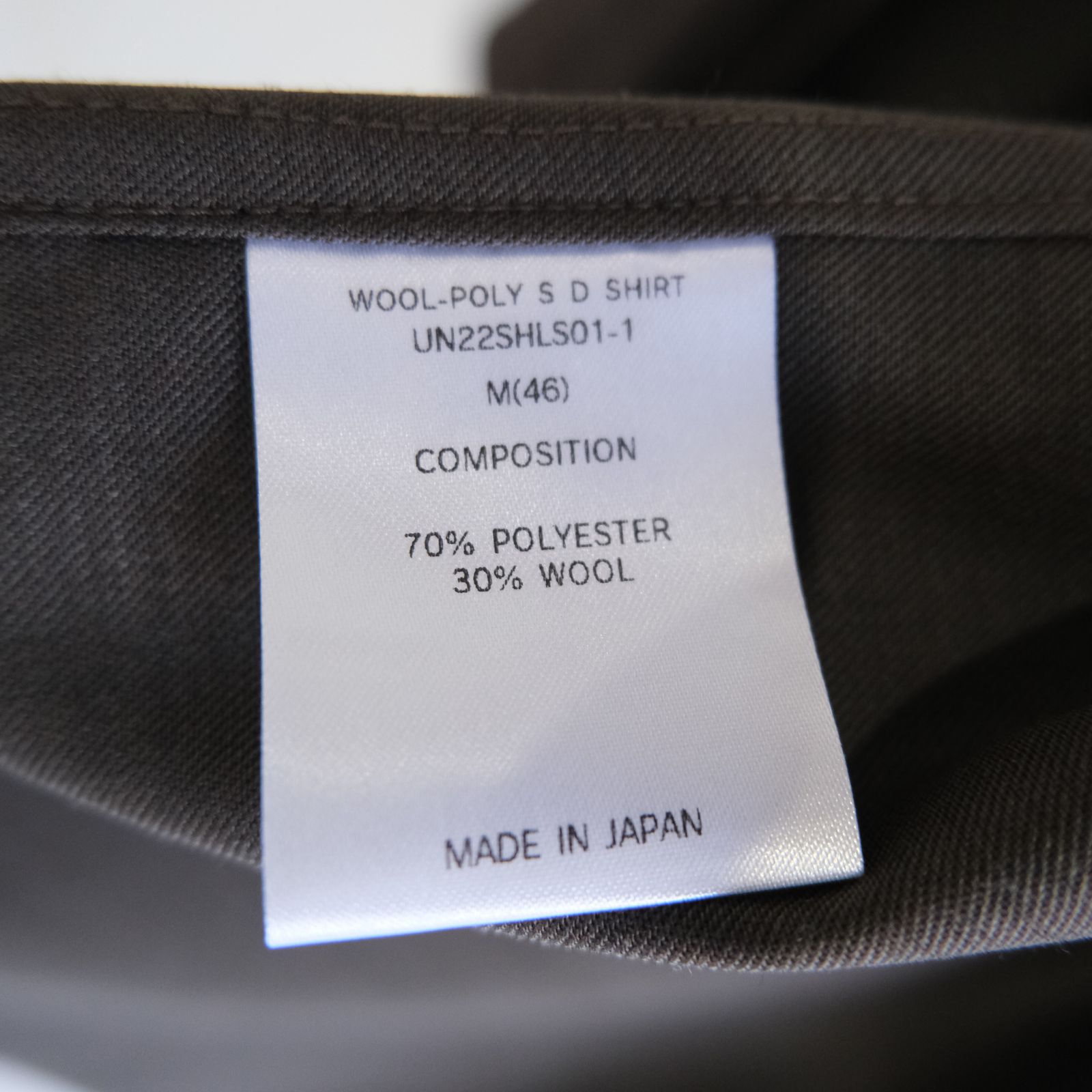 WOOL-POLY STANDARD SHIRT / シャツ / BROWN