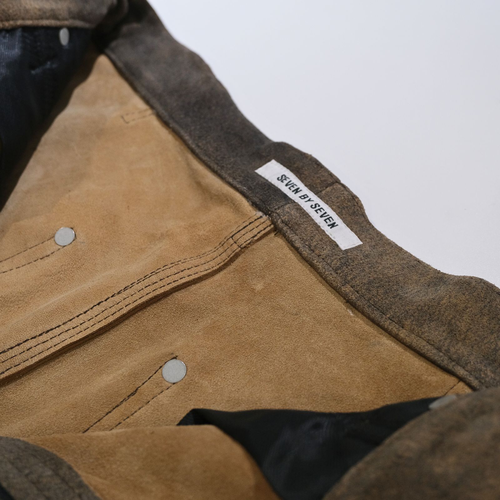 LEATHER DOUBLE KNEE PANTS / レザーパンツ / ゴートレザー