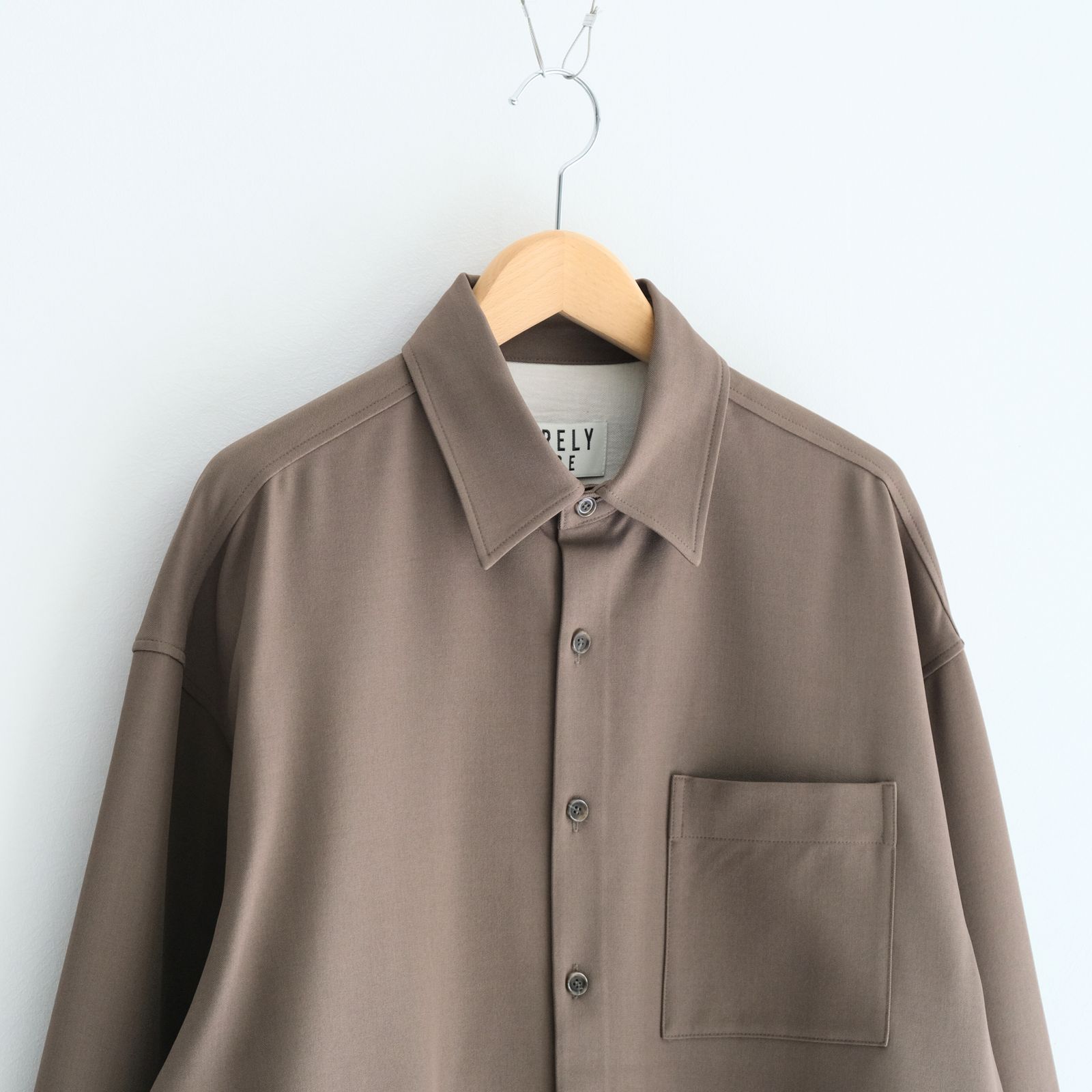 MERELY US LAZY OVERSHIRT / シャツ / 長袖 / DARK TAUPE