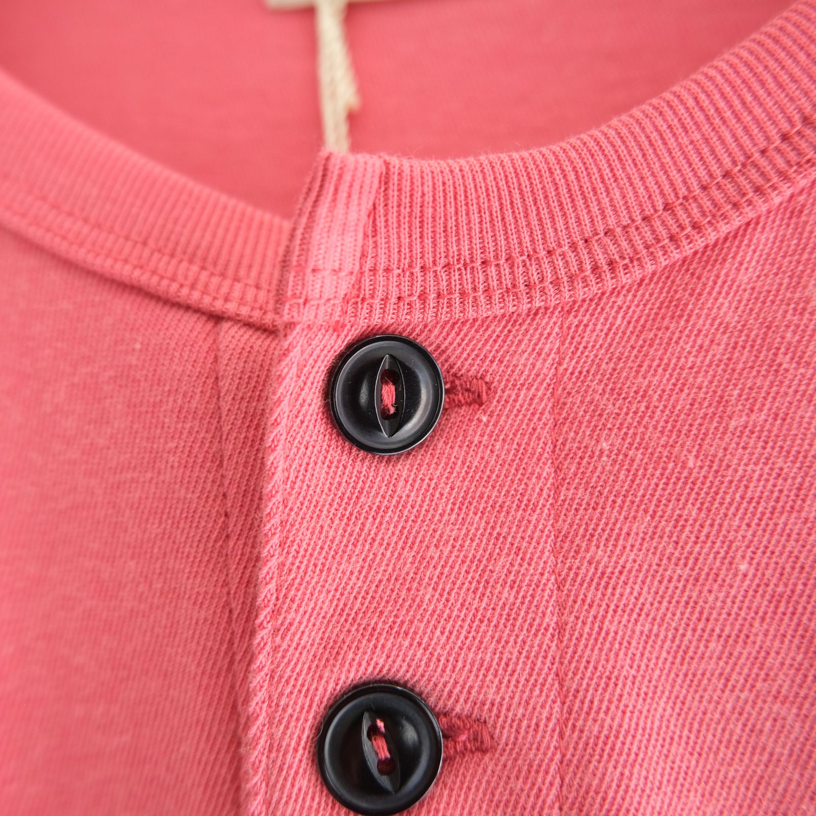 FADED TWIST TENJIKU HENLEY-NECK TOP / ヘンリーネック / ロンT / RED